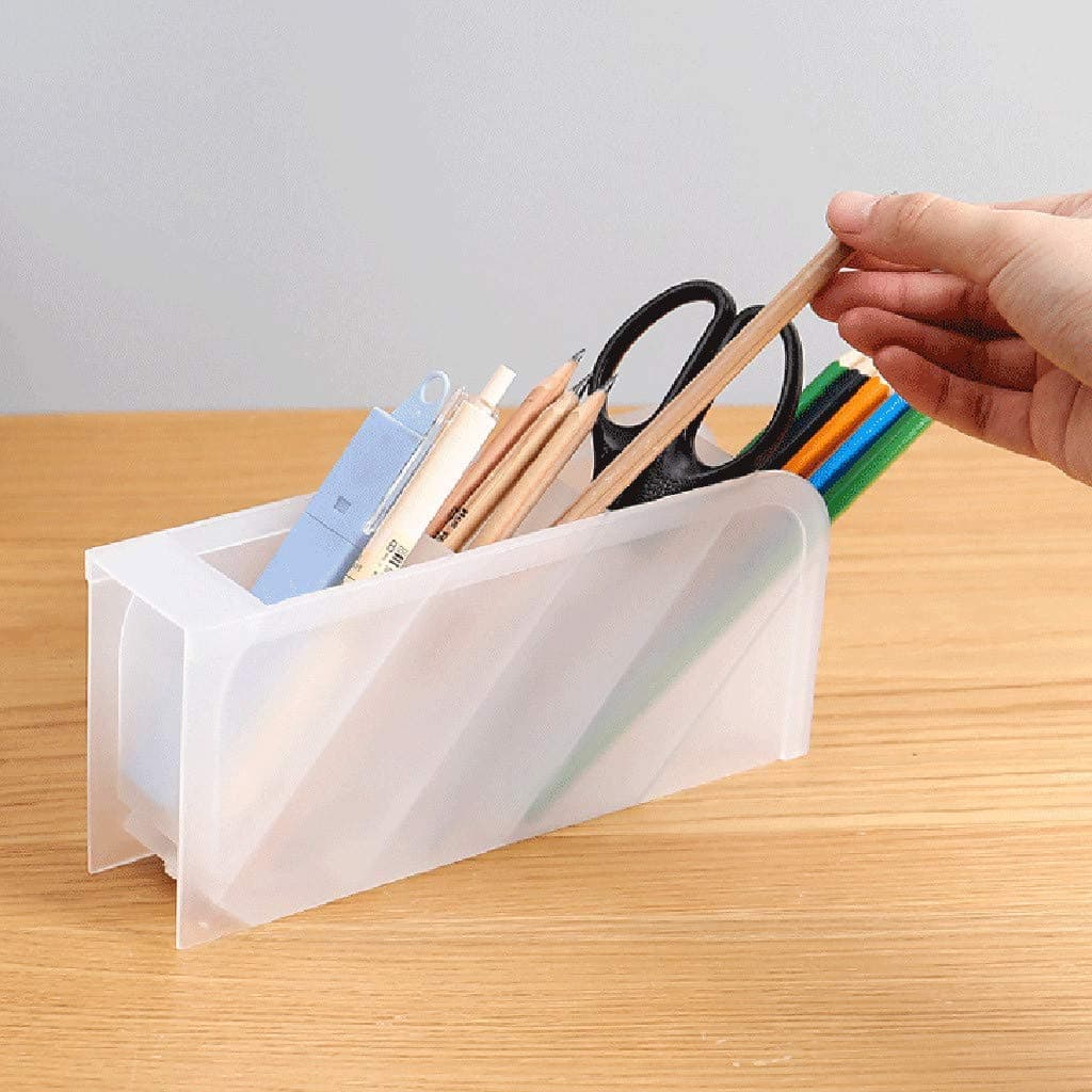 YJYdada Multi-Functional Clear Office Desktop Organizer and Cosmetic Storage Box