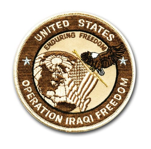 Military patches Operation Iraqi Freedom 3" Hook and Loop Patch