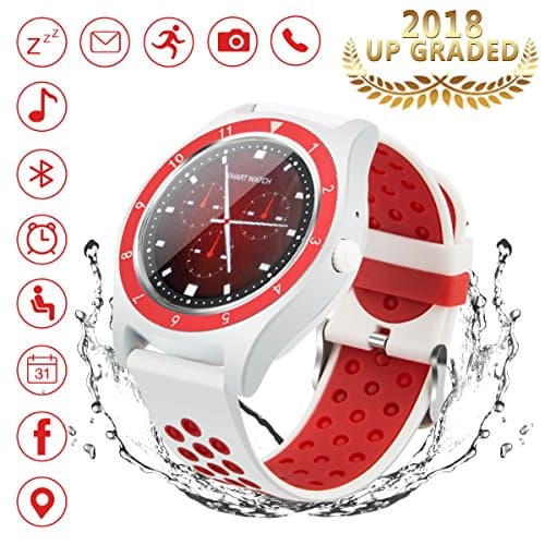 Bluetooth Smart Watch, iFunTec Touch Screen Smart Wrist Watch with Camera Water-Resistant Fitness Tracker w/Pedometer Sports Smartwatch w/Phone Sim Card Slot for Android iPhone Samsung Men Women Kids