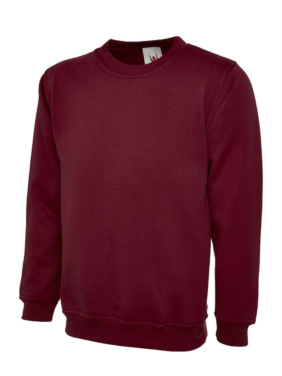 Mens Classic Sweatshirt Maroon 2XL
