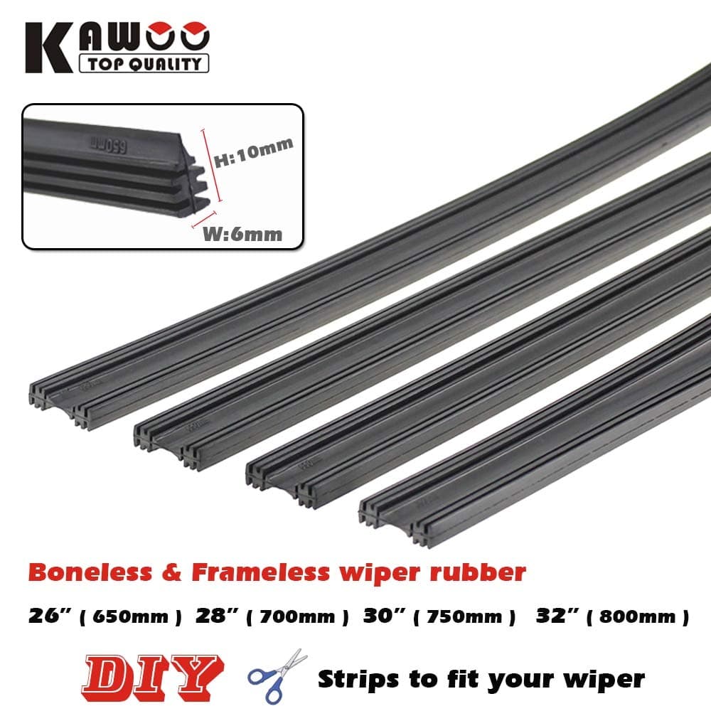 Wipers 2pcs Boneless Frameless Rubber Car Wiper Blade refill Strips Windscreen 6mm 26"28"30"32" Windshield car accessories - (Item Length: 2pcs 32 inch 800mm)