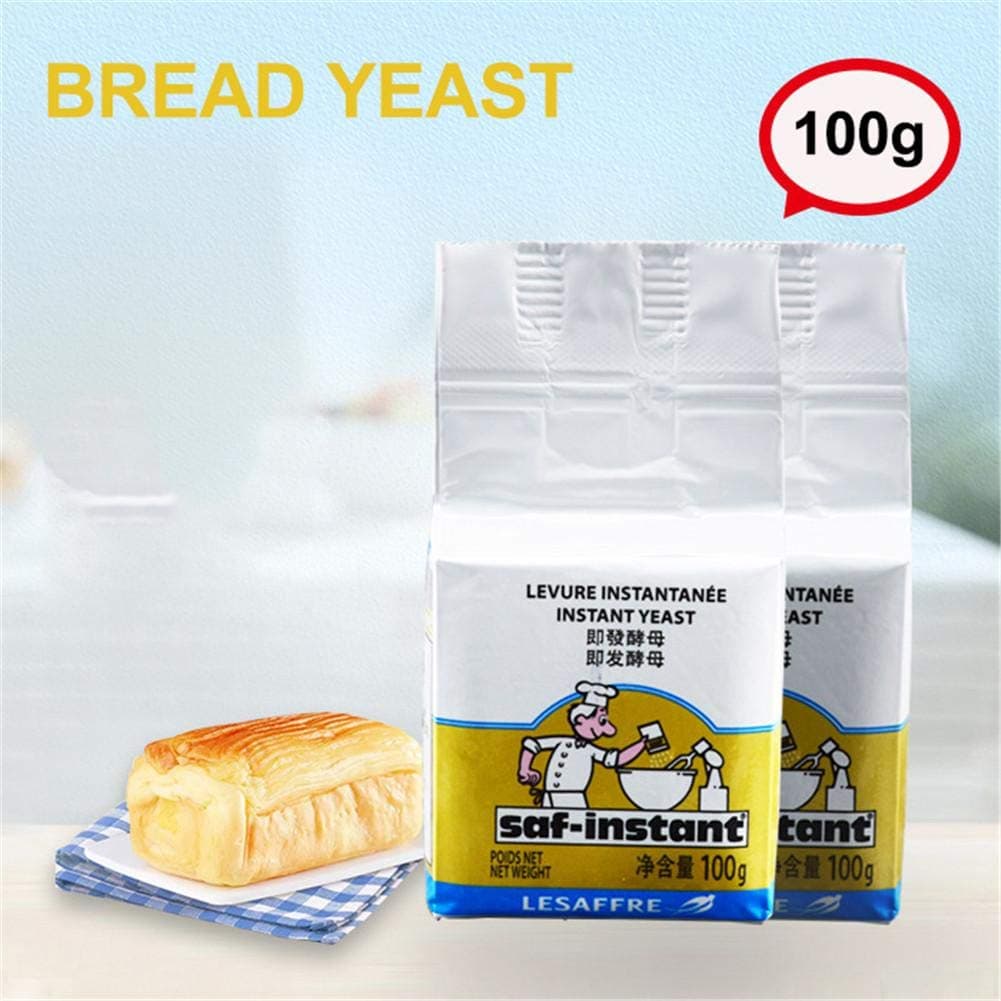 Calmson 100g Instant Yeast, Highly Active Long-Term Use Bread Yeast Kitchen Baking Accessory (Shelf Life: 24 Months)