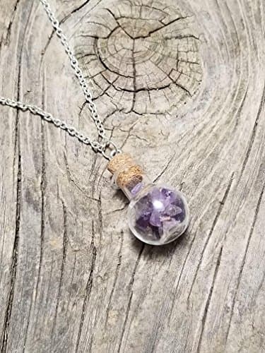 Amethyst Energy Vial Necklace