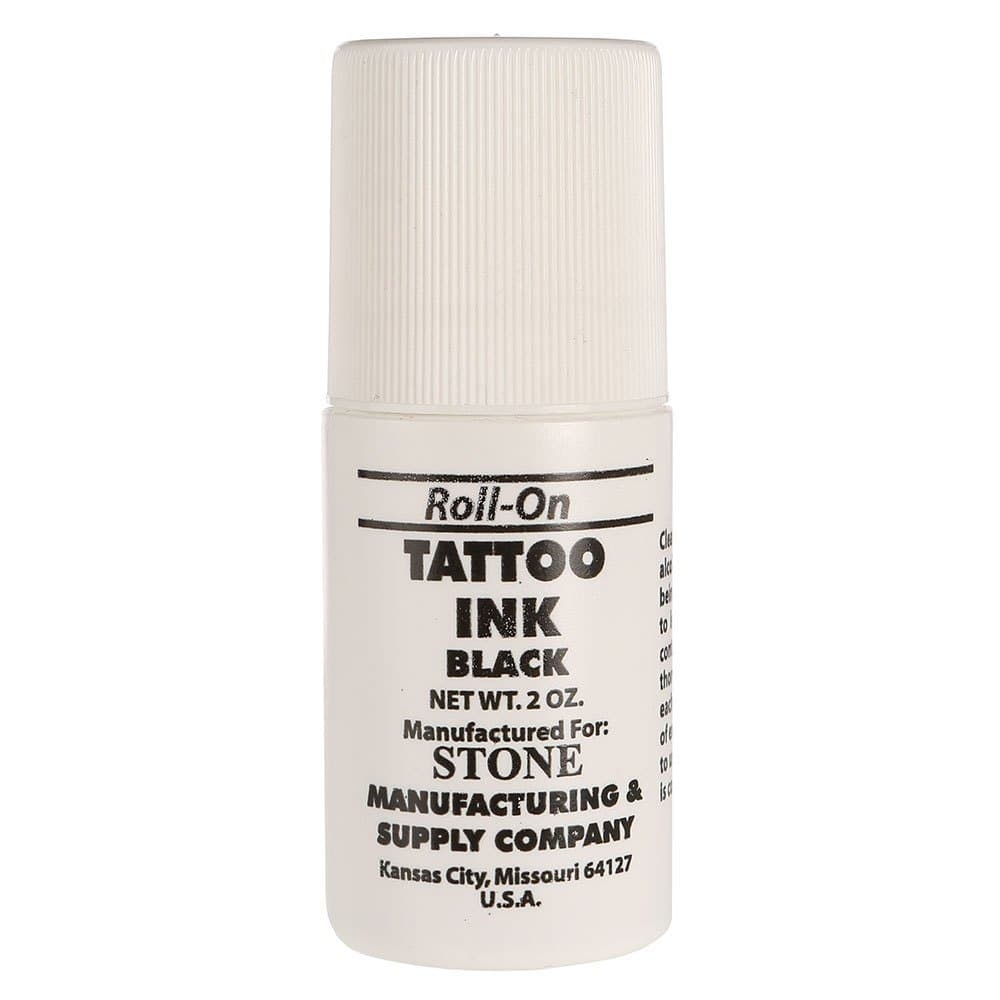 Stone Manufacturing Tattoo Ink Roll On Applicator Permanent Liquid Black 2oz