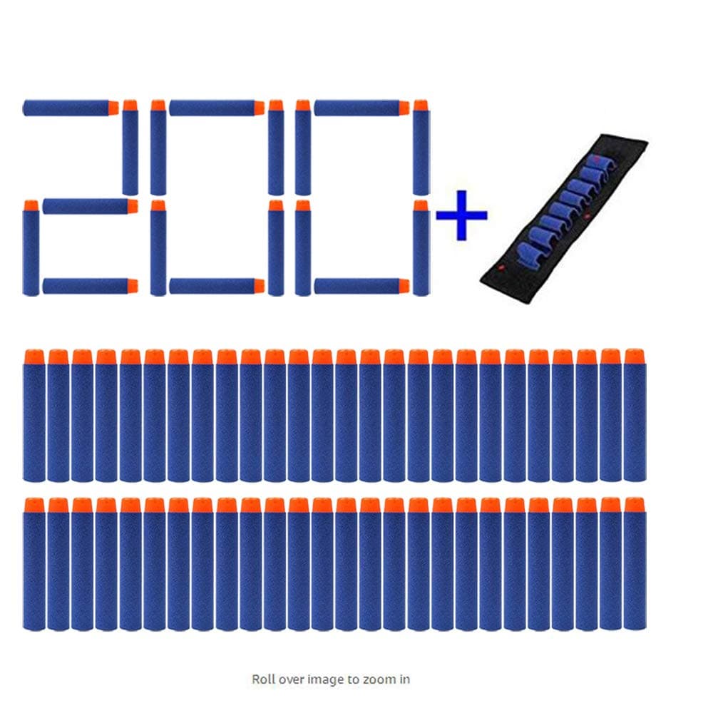 Chi yue 200 Pcs 7.2cm TPR Waffles Soft Head Darts Refill Foam Bullet Compatible for Nerf N-Strike Elite AccuStrike Guns