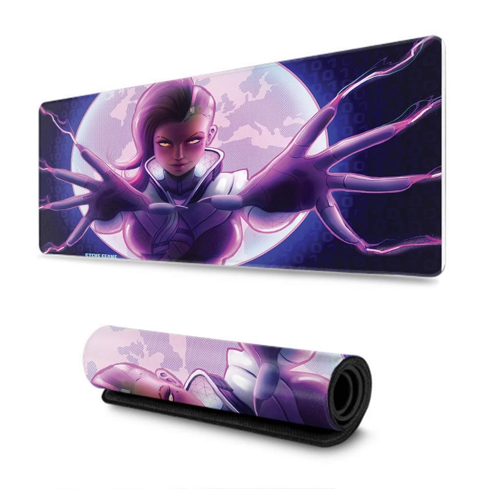 Overwatch,Gaming Mouse Pad,Extended Size Professional Gaming Mouse Pad,Art Decoration Mouse Pad,Waterproof Non-Slip Rubber-(Sombra)