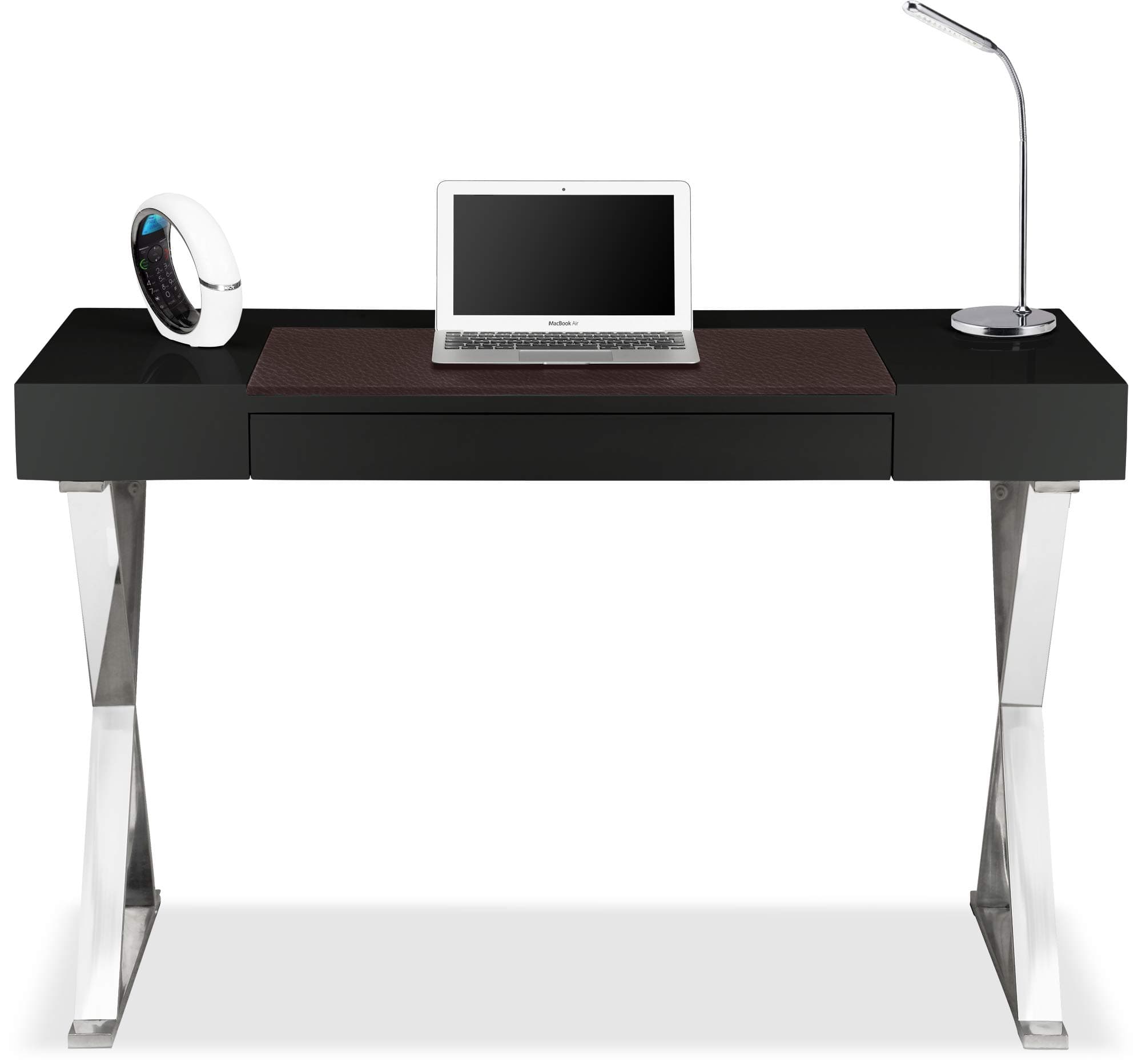 Centurion Supports ADONIS Black Gloss Finish Home Office Computer Desk