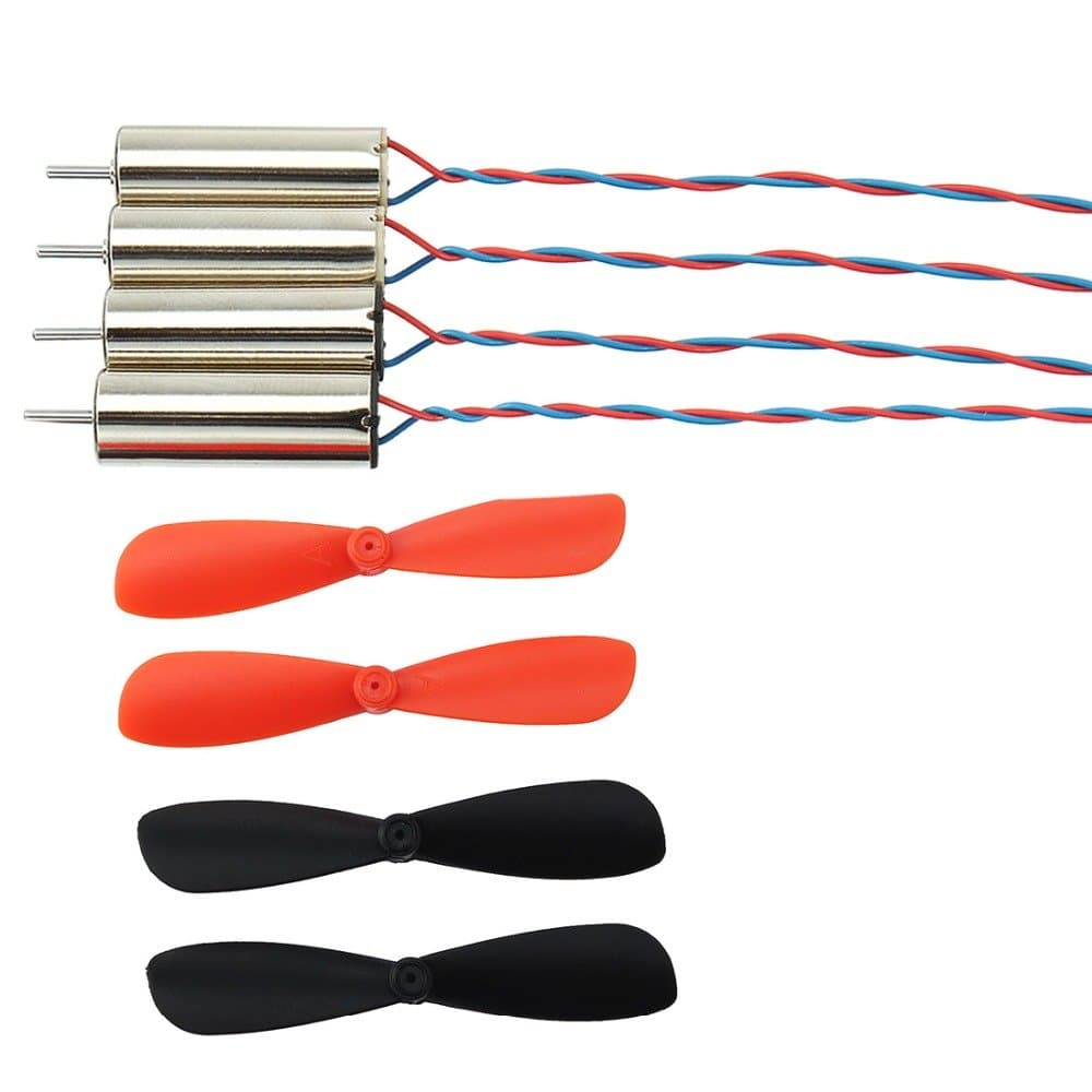 4pcs Coreless DC Motor w 4 Helicopter Propellers 3.7V 50000RPM Micro Brush Motor for Micro 4 Axis Aircraft Quadcopter Drone DIY