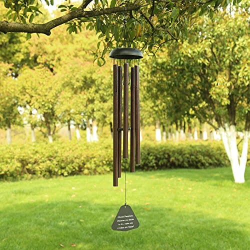 AUCHEN Large Wind Chimes Outdoor Deep Tone,36" Large Wind Chimes Amazing Grace Tuned Deep Sounding Melody,Sympathy Wind Chimes Memorial for Garden Patio Home Housewarming Decor,Brozen