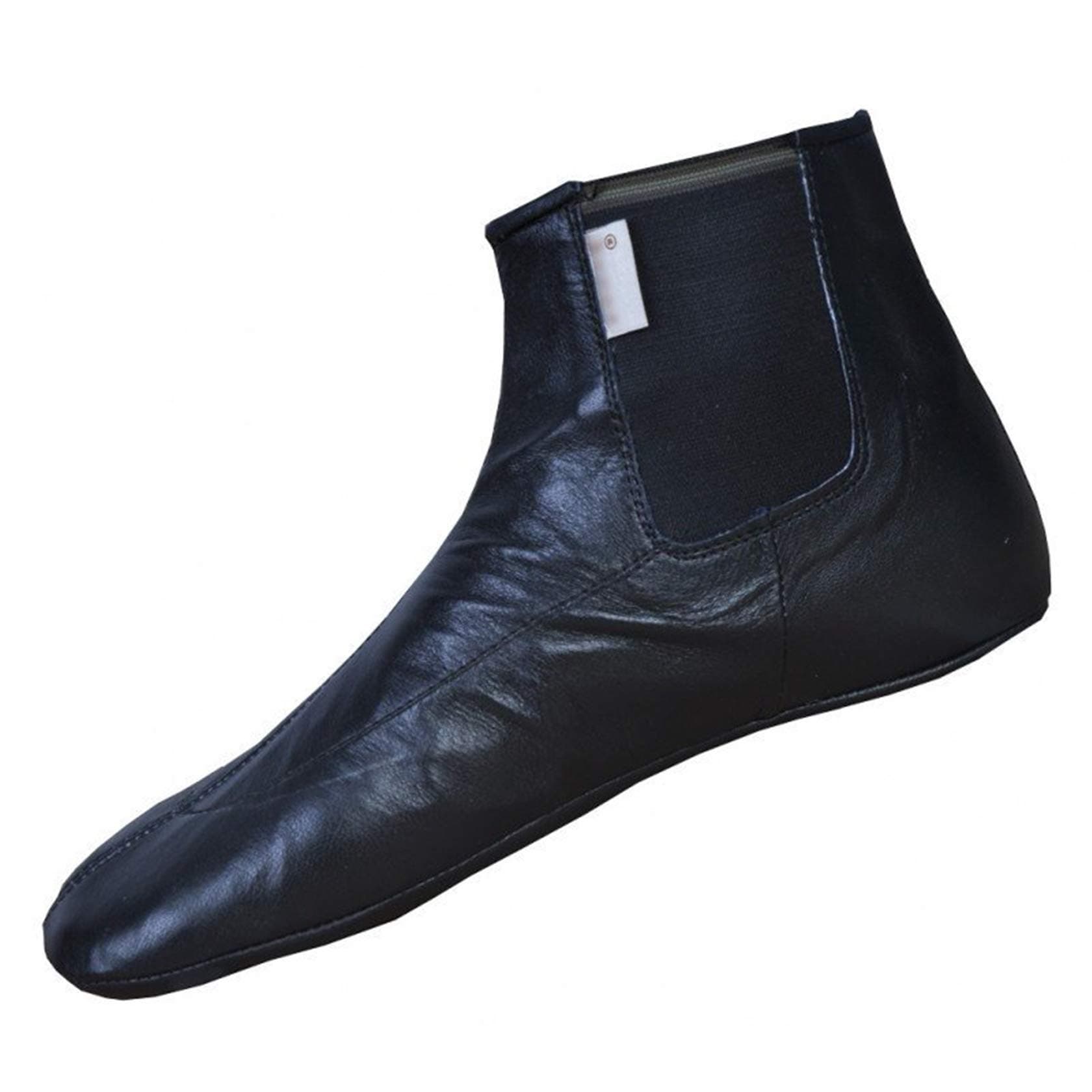 Islamic Bazaar Elastic Slip-on Khuff Leather Socks - Khuffain Kuff khuff Quff - Halal Shoes Slippers - Mest - Feet Warmer - Slippers - Winter Socks (U41=US9=UK8= 26.7CM) Black