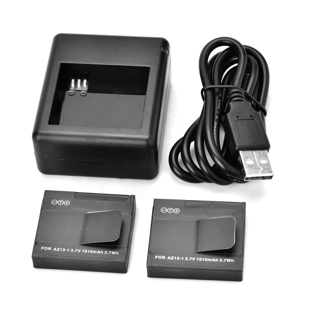 Xiaomi Yi Battery Charger, Replacement Battery (2-Pack) and Dual Charger Charging Dock for Xiaomi Xiaoyi Yi Sports Action Camera Camcorder