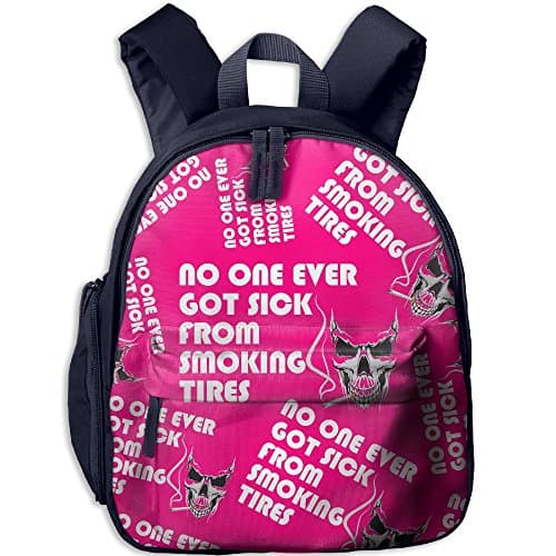 No One Ever Got Sick From Smoking Tires Student Printed Book Bags Travel Waterproof Daypack Bags School Bags