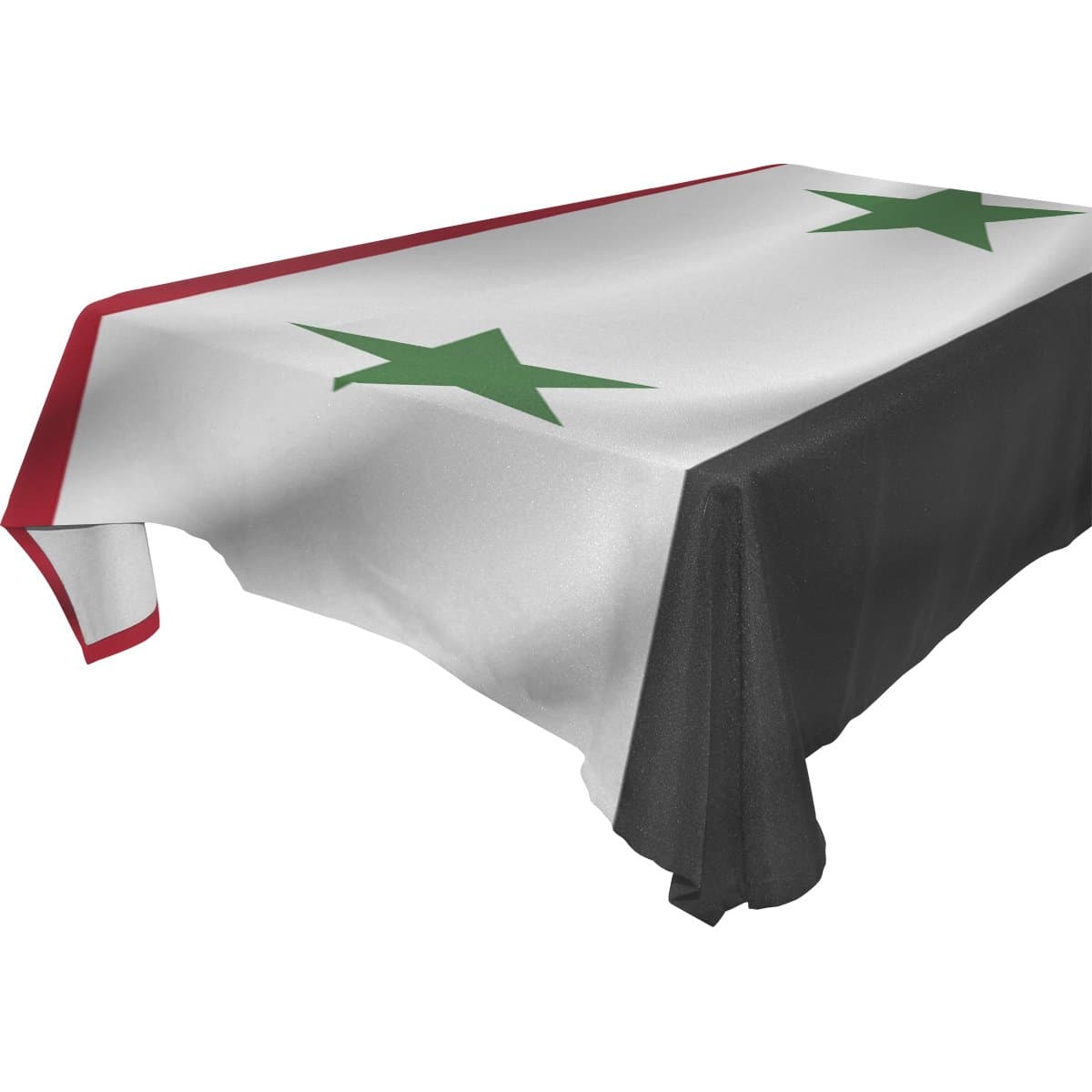 Syria Flag 100% Polyester Tablecloth Table Cover for Dinner Parties Picnic Kitchen Home Decor, Multi