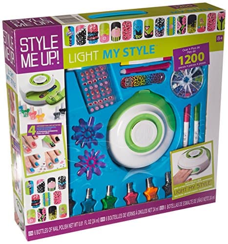 Style Me Up - All in One Pack for Nail Art - Nail Polishes, Coats, Markers, Nail Dryer and Decorations - SMU-1768