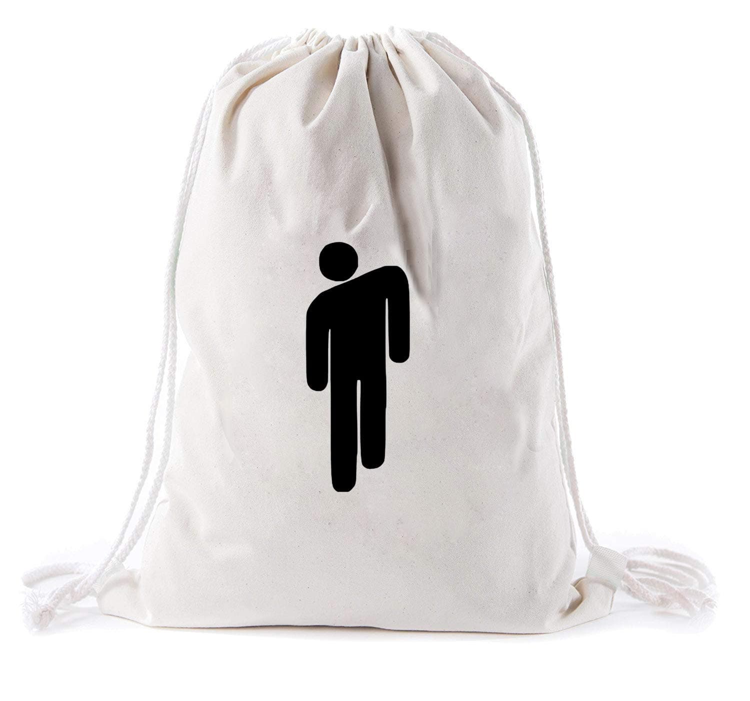 billie eilish Canvas Drawstring Bag Backpack Mens Womens Natural