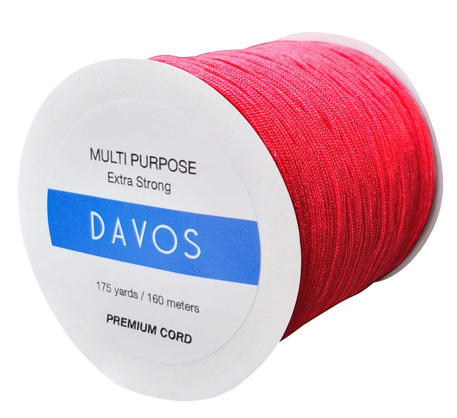 Red Nylon Braided Cord Extra Strong Multi-Purpose Thread 1.5mm x 175 Yards for Jewelry Making String Beading Shamballa Necklaces Bracelets Lift Shade Cord Window Blind Arts Crafts DIY