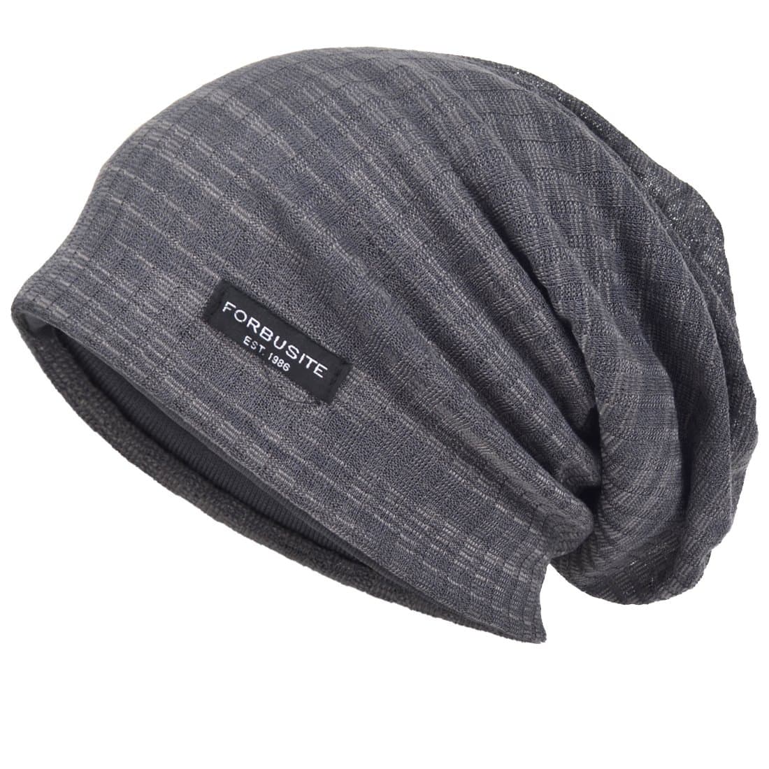 Men Slouch Hollow Beanie Thin Summer Cap Skullcap