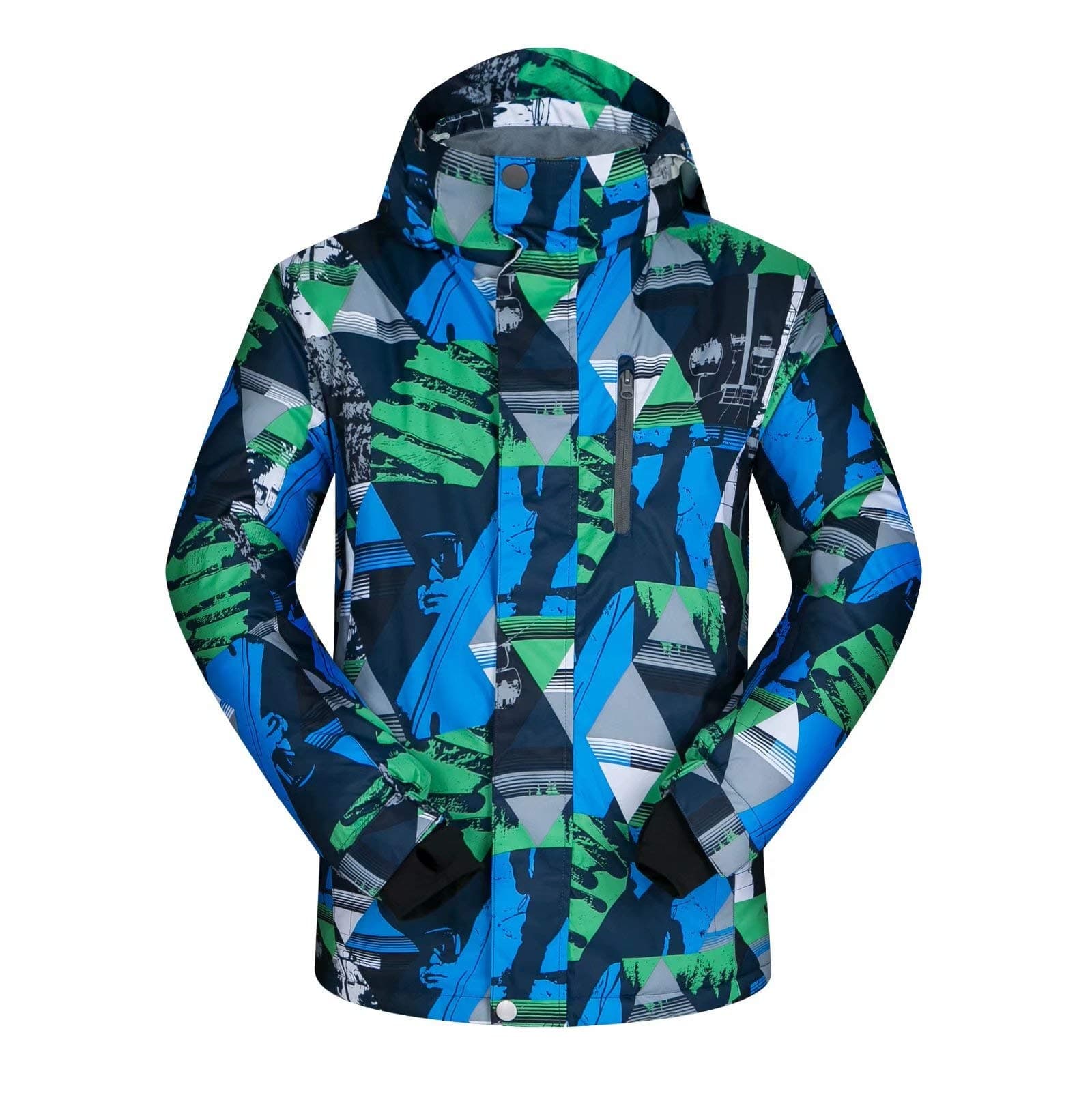 OLEK Men Ski Jacket High Technology Printed Waterproof Snowboard Coat Pants Set