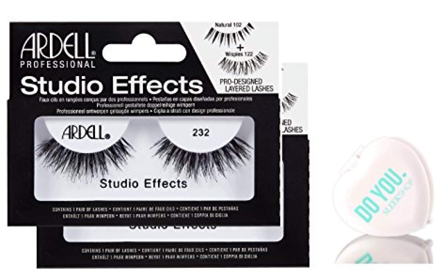 Ardell Professional STUDIO EFFECTS Custom Layered Lashes, 2-pack (with Sleek Compact Mirror) (232 (2-pack))