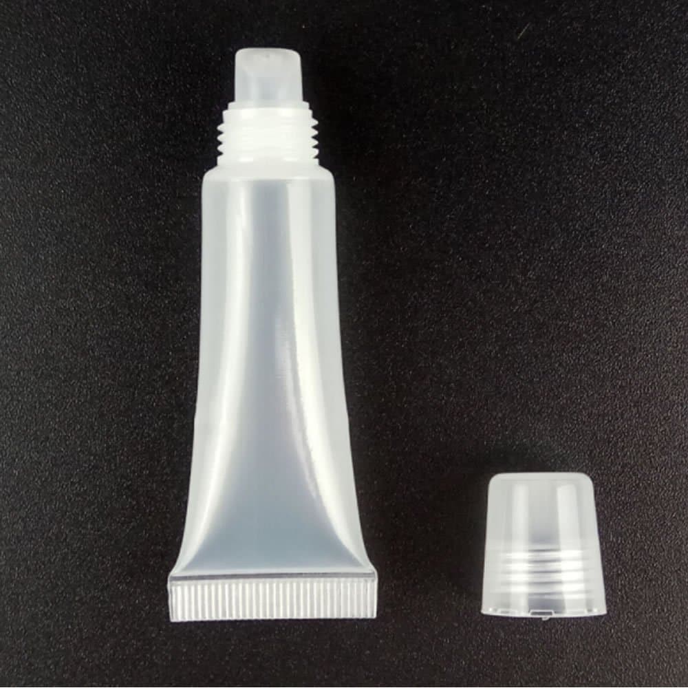 TXIN 20Pcs 8ml Empty Refillable Tubes Lip Gloss Balm Cosmetic Containers Mini Clear Cosmetic Lipstick Tubes Bottles