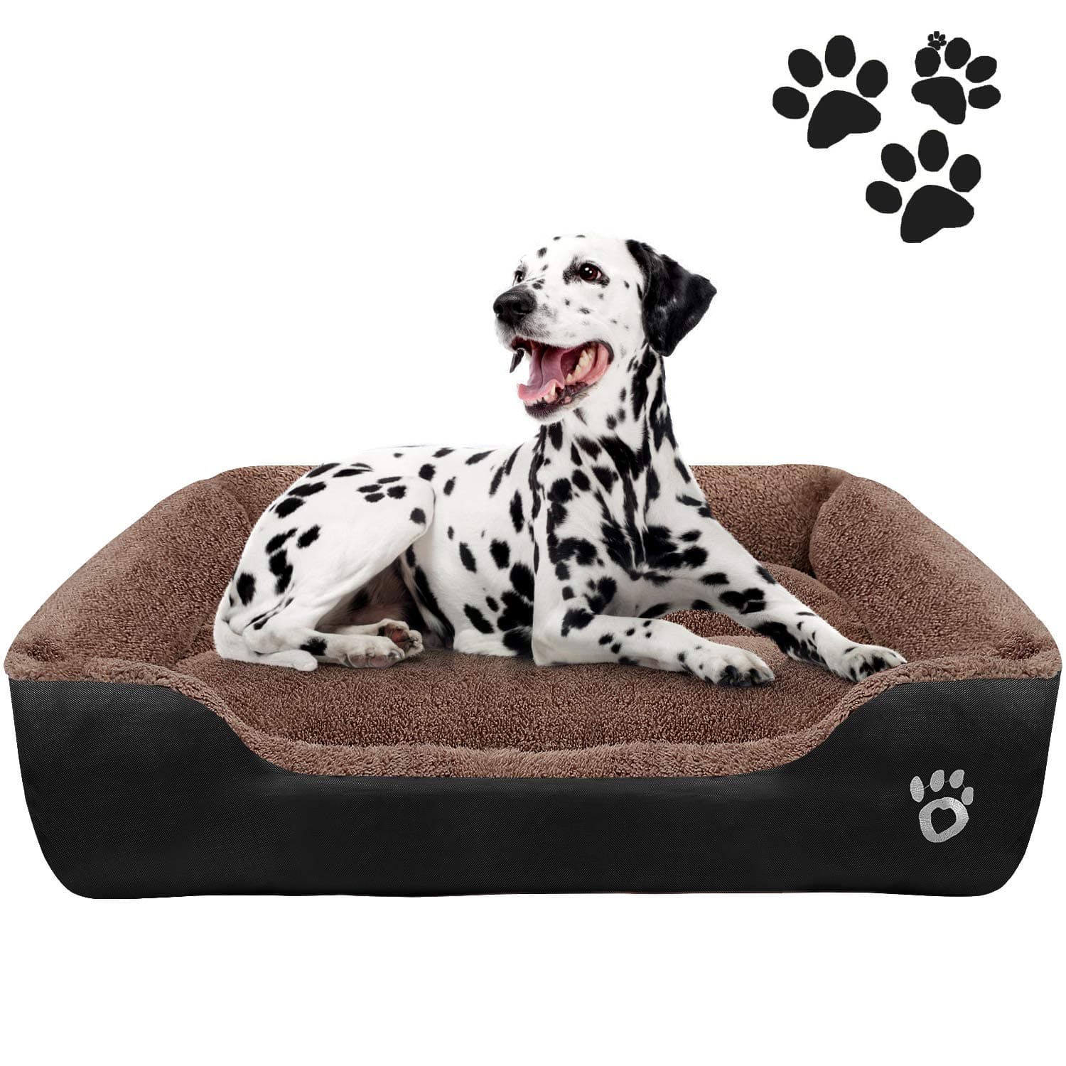 FAREYY Dog Bed with Removable Covers - Pet Bed for Medium Dogs (XXL-Large for Large Dogs), Soft PP Cotton Stuffing Bolster Couch, Sleeping Orthopedic Bed with Nonslip Bottom