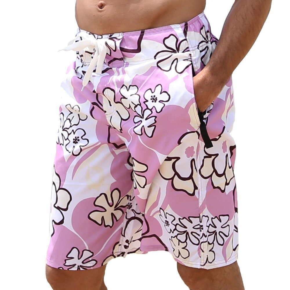 Swim Trunks Mens GUYBOND Pink L