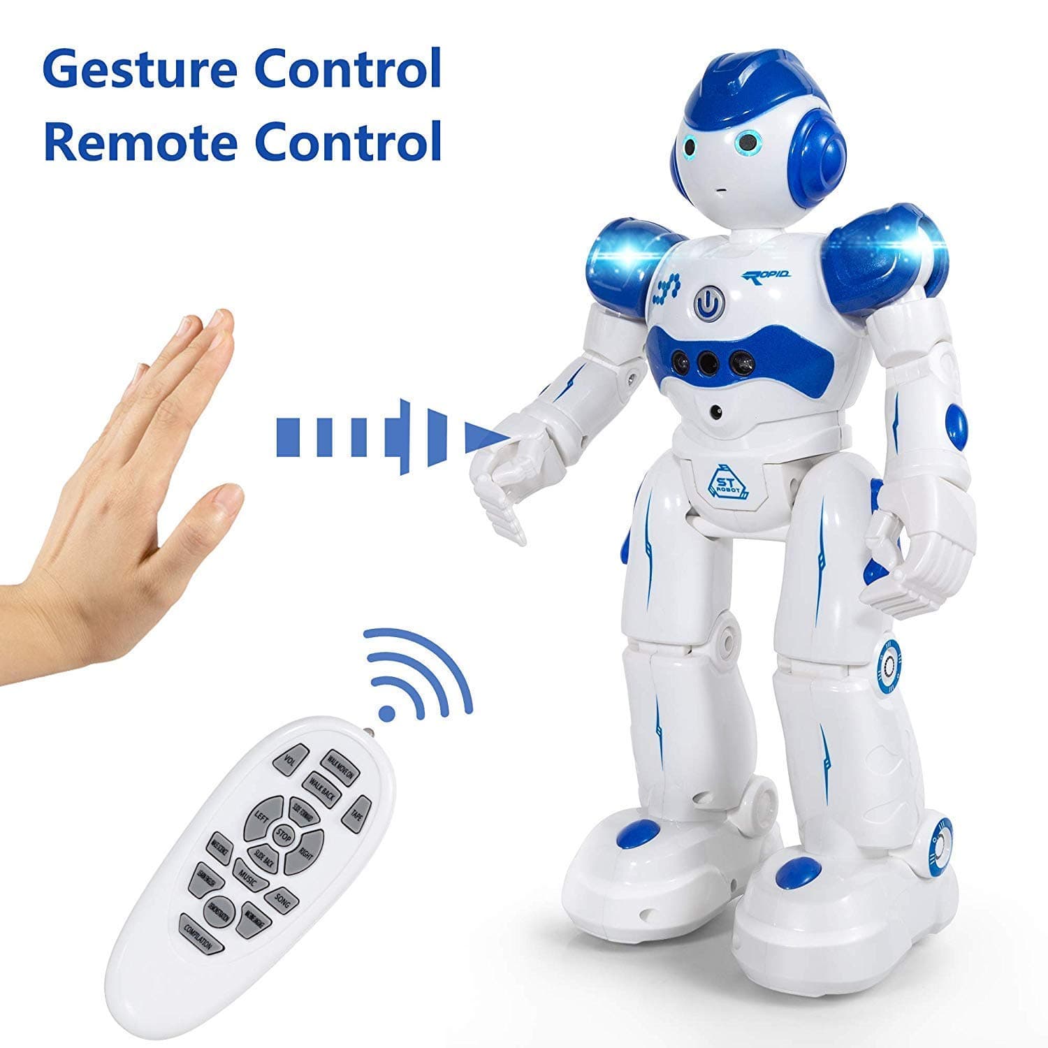 Taiker Robot for Kids, Intellectual Gesture Sensor & Rechargeable Robot Toys for Kids with Walking, Sliding, Singing, Dancing, Speaking and Teaching Science