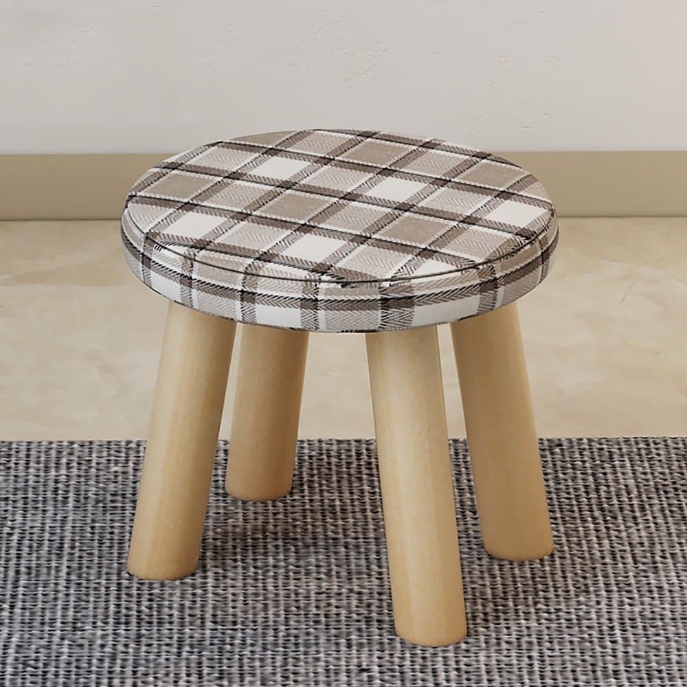 LJHA Chairs Solid Wood Footstool/Creative Changing Shoes Stool/Cloth Small Square Stool/Simple Sofa Stool Stools (Color : E)
