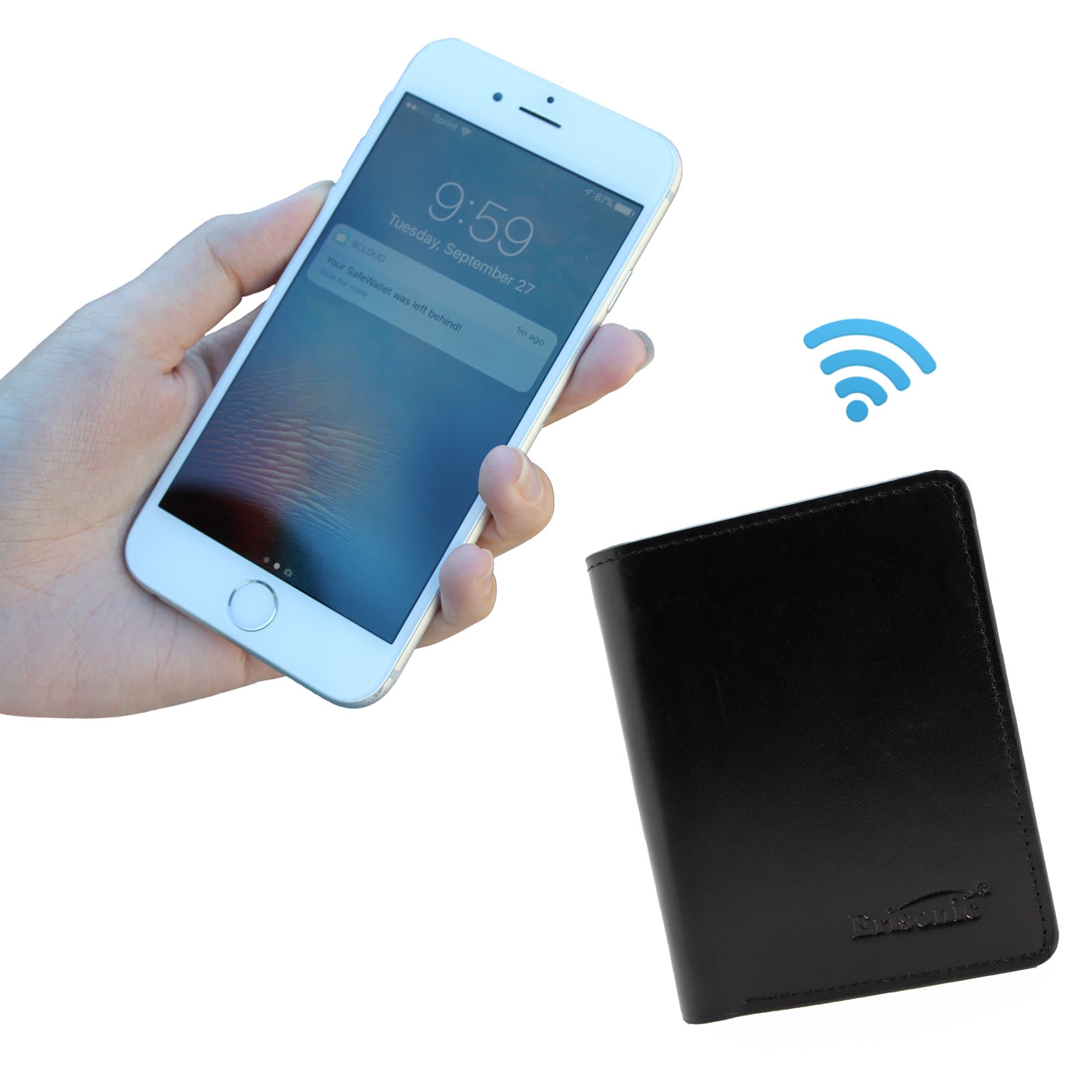 Smart Wallet Geniue Leather Wallet Bluetooth Safe Wallets with APP