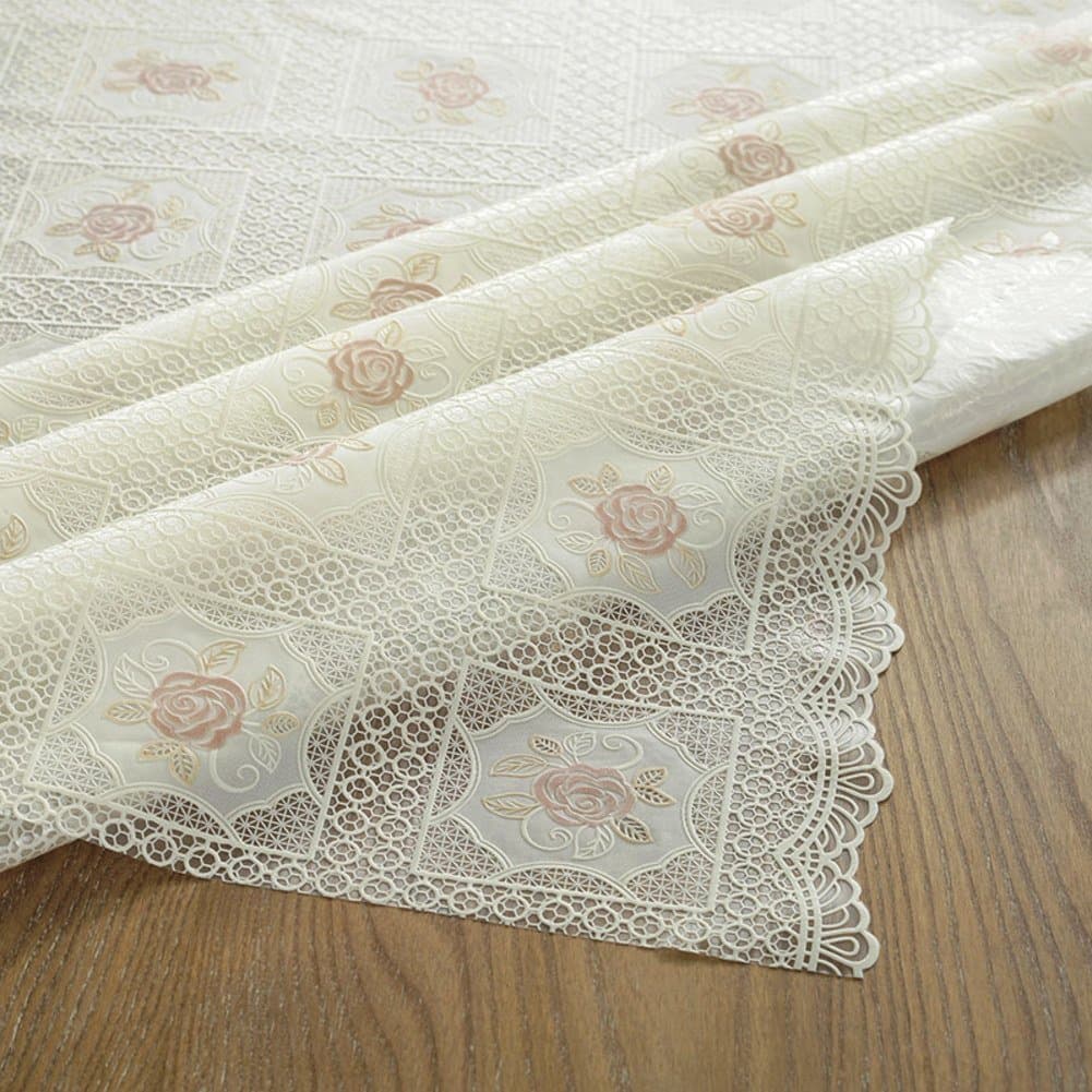 Waterproof Pvc table cloth,[dining table] Table cloth Living room Tea table Plastic Anti-scalding Oil-proof Disposable Oblong table cloth-O 138x180cm(54x71inch)