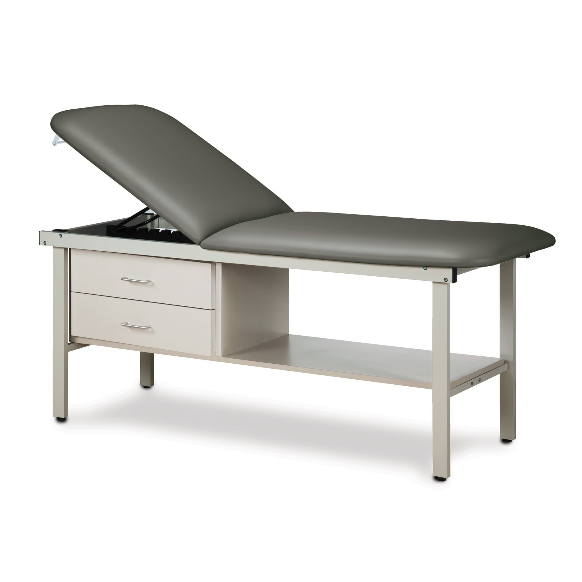 27" Width Alpha Treatment Table with 2 Drawers Warm Gray