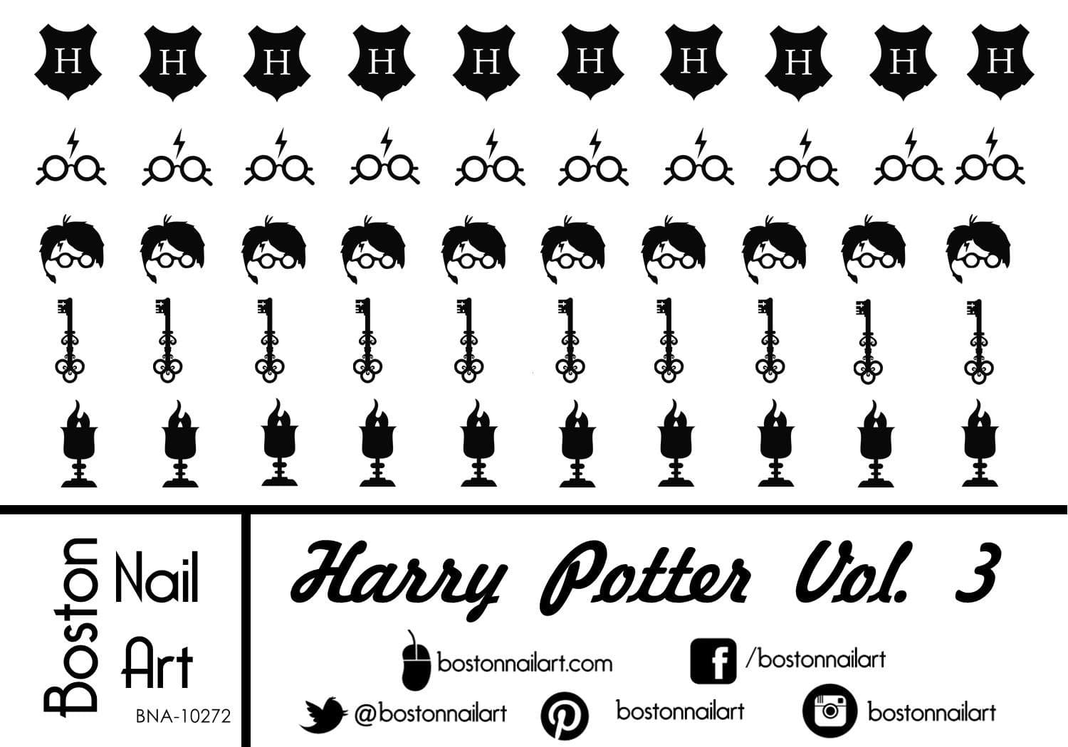 Harry Potter Vol. 3 - Waterslide Nail Decals - 50pc