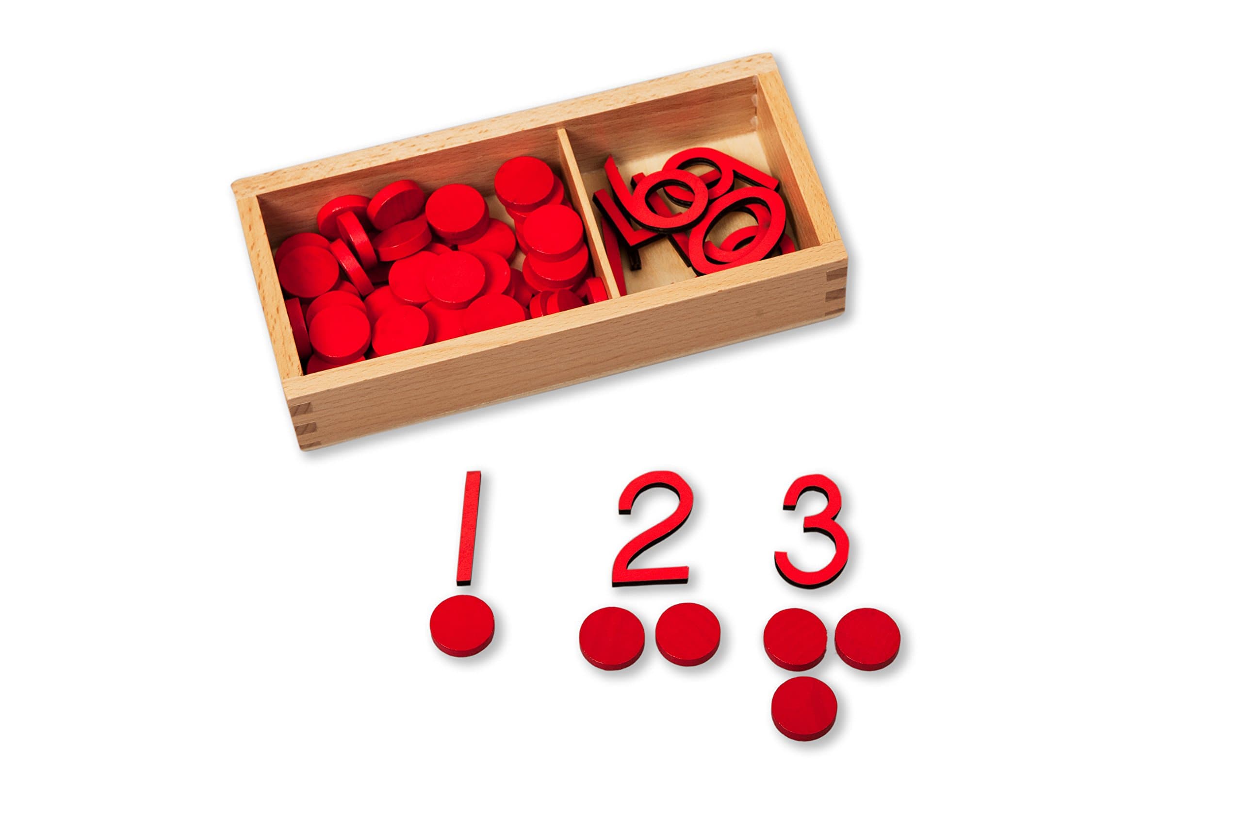 Amazing Child Small Cut-Out Numerals and Counters - Red