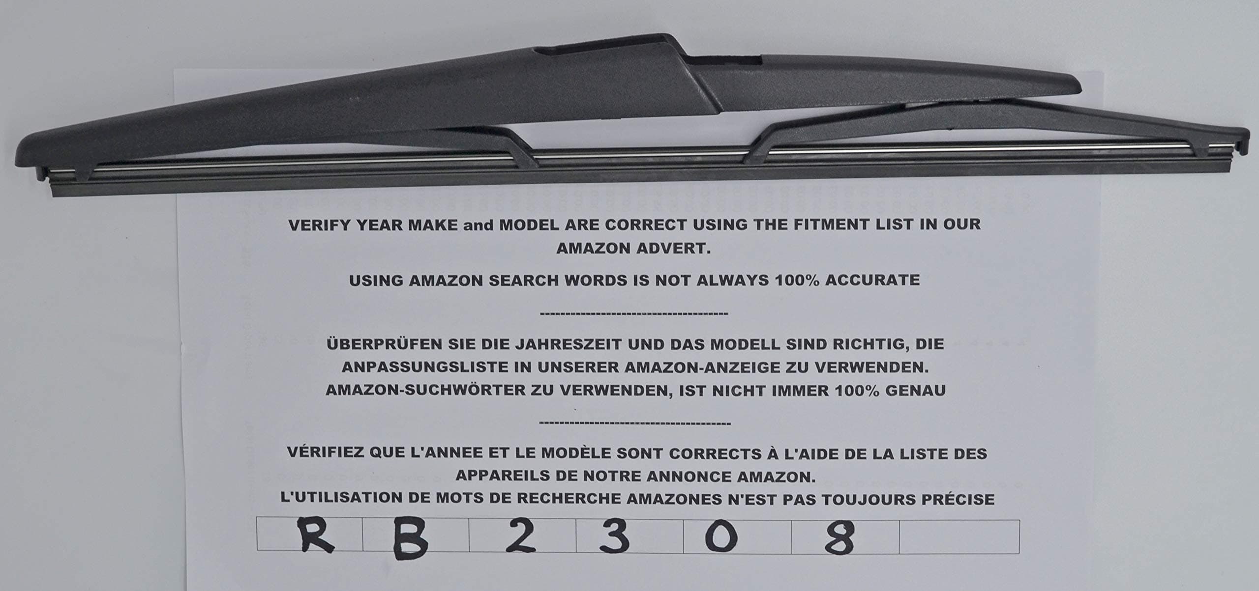 Exact fit Rear wiper blade RB2308