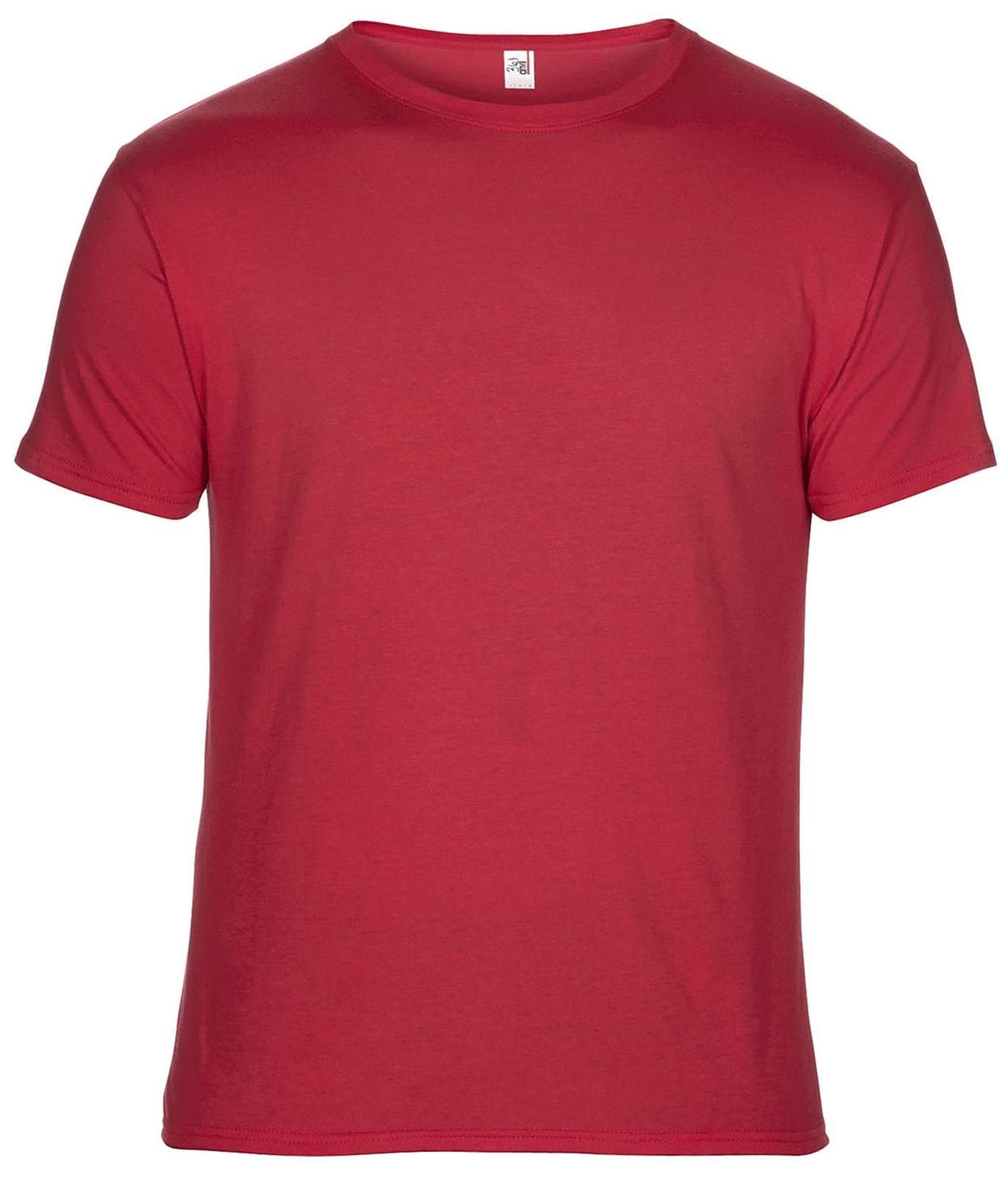 Men Anvil Semi-fitted-side Featherweight Tee Red Size M