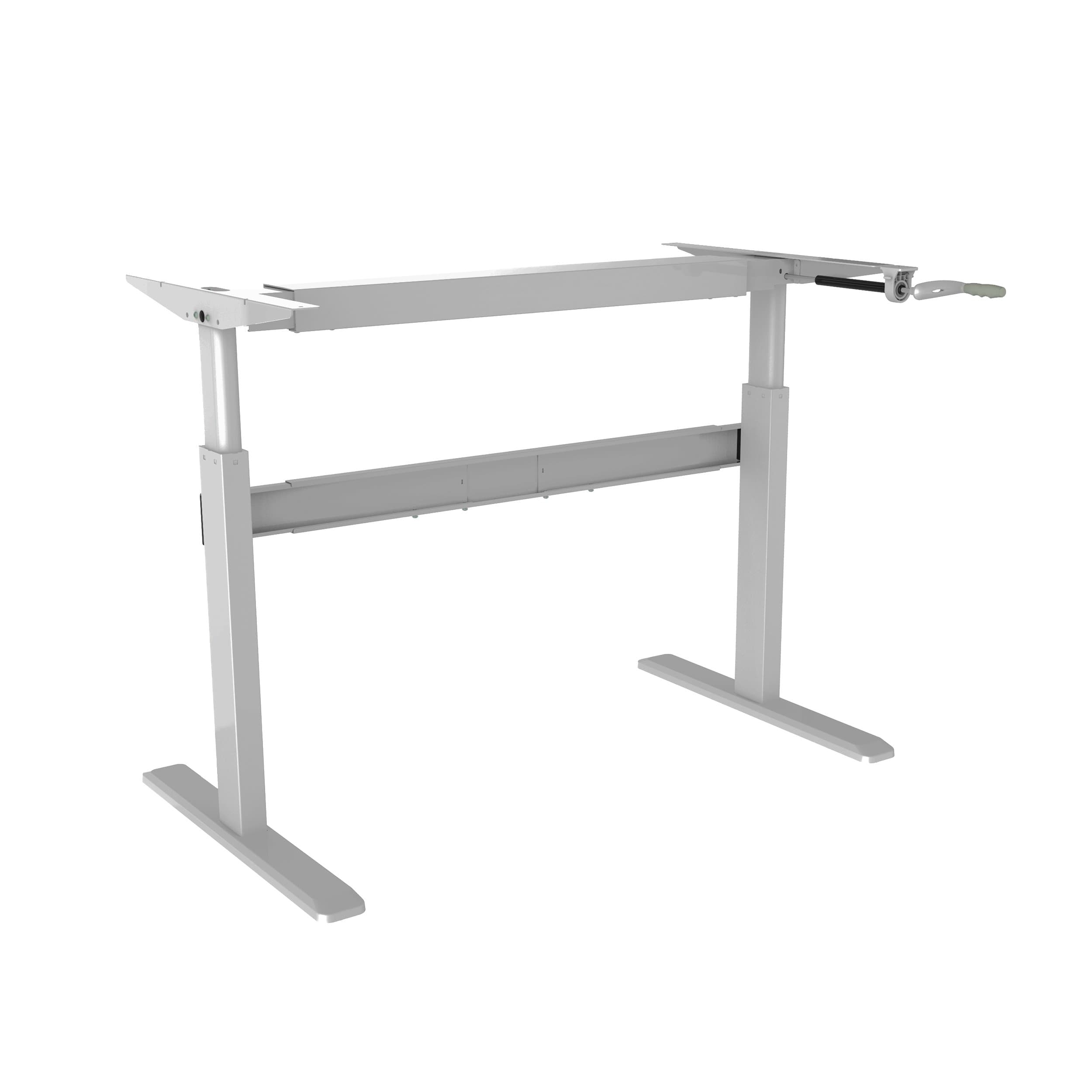 Homevision Technology Cranked Sit-Stand Desk Frame, White (TYDS14012)
