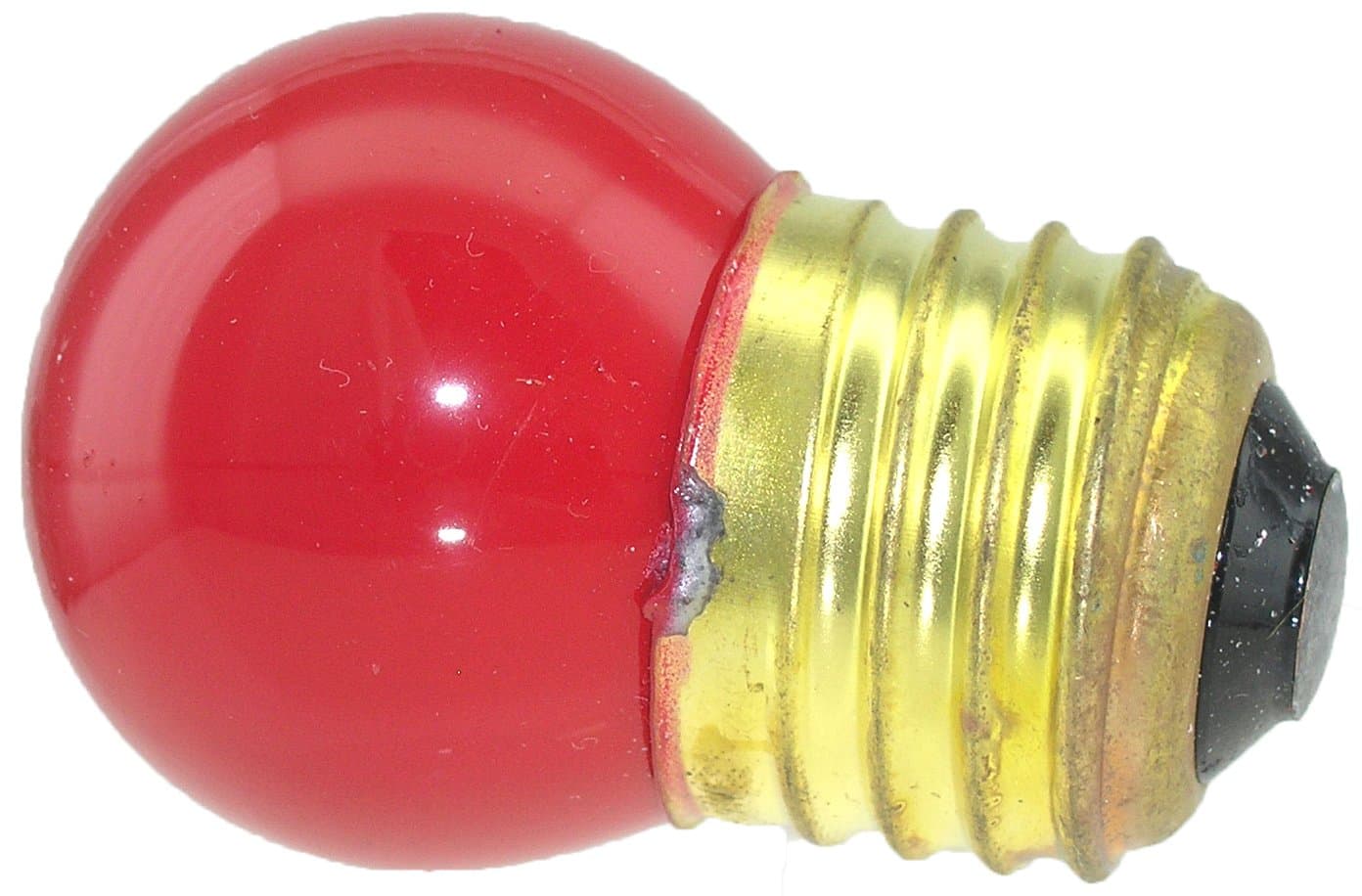 Novelty Lights, 7.5-S11 Commerical Grade S11 Ceramic Replacement Bulbs, E26 Medium Base, 7 Watt, 25 Pack (Red)