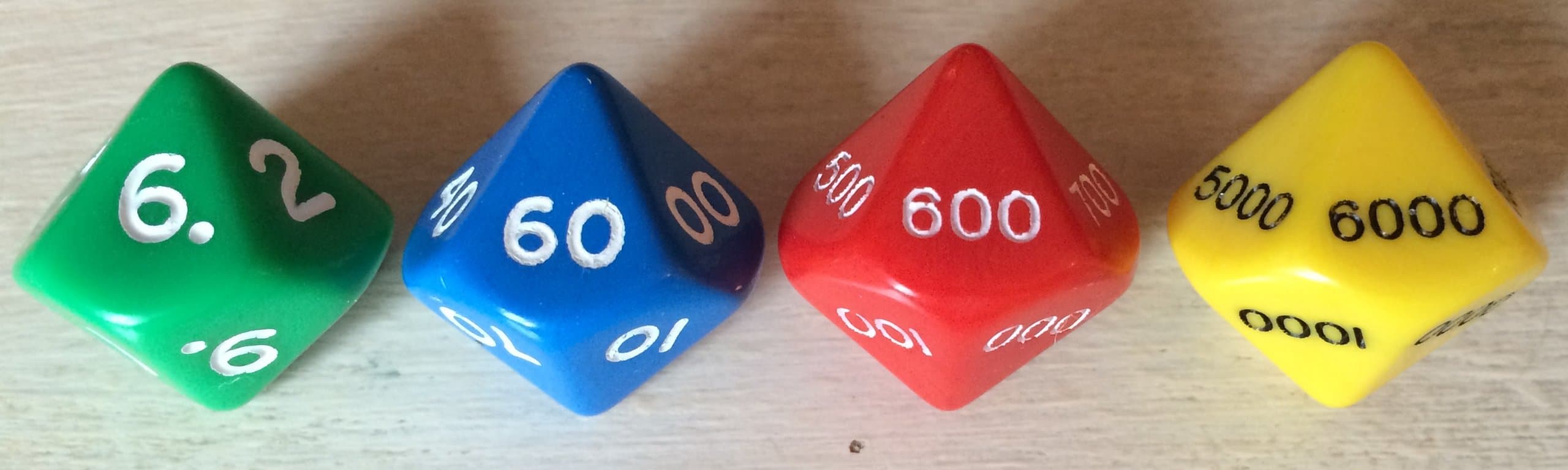Set of 4 Place Value Dice