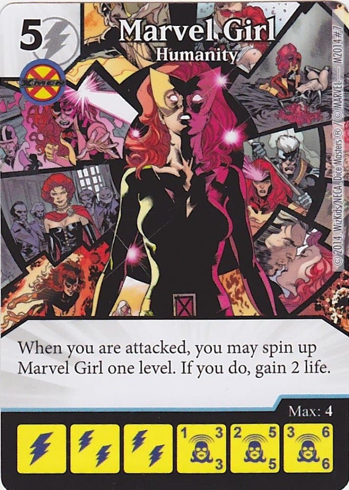Marvel Dice Masters The Dark Phoenix Saga Month One Op Kit Marvel Girl"Humanity" M2014#7 Limited Edition Card