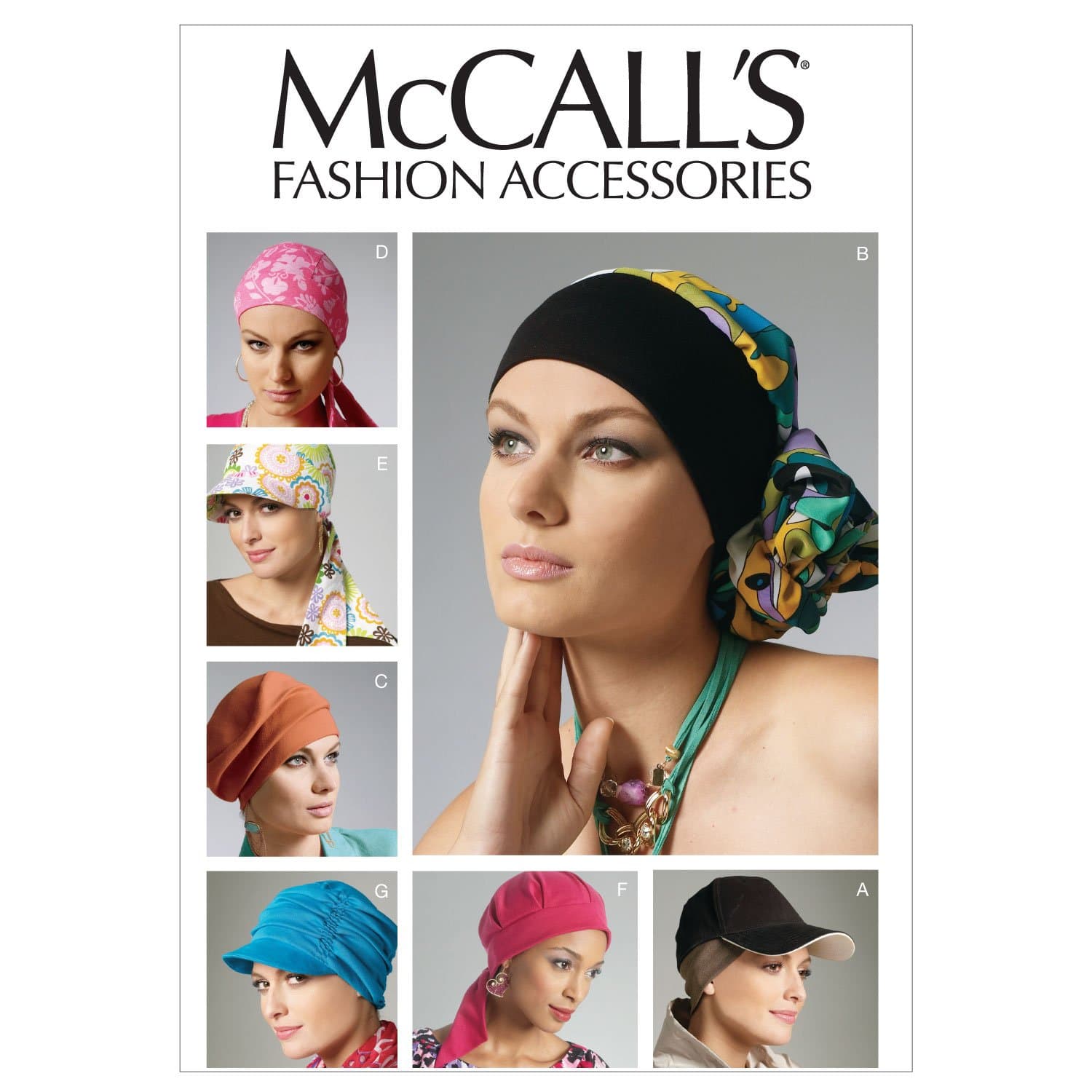McCall's Patterns M6521 Headband, Head Wraps and Hats, Pack of 1, White