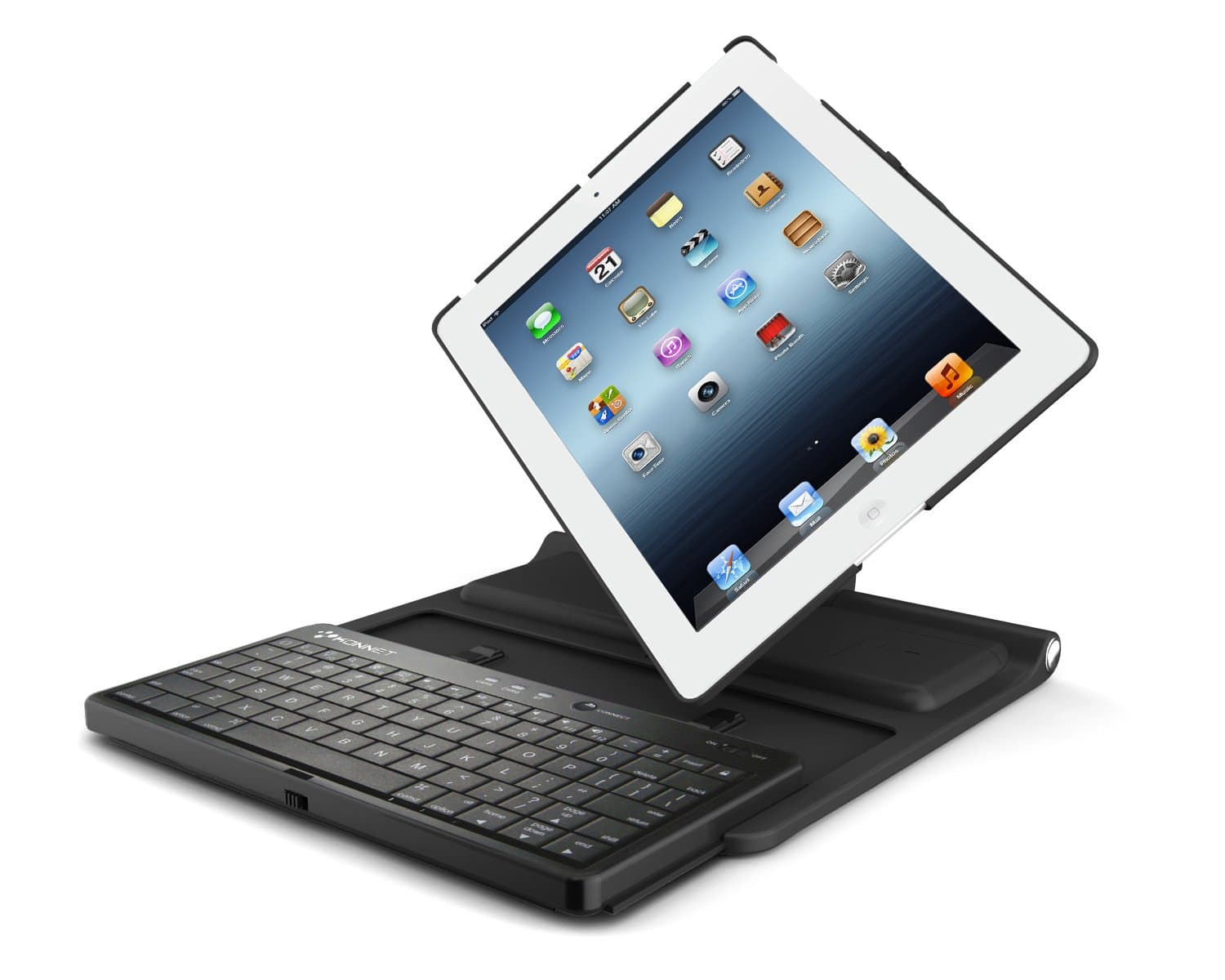 Konnet TouchEZ Keypad Flip Hard Case/Shell with Stand for iPad 2/3/4, Black (KN-6908)