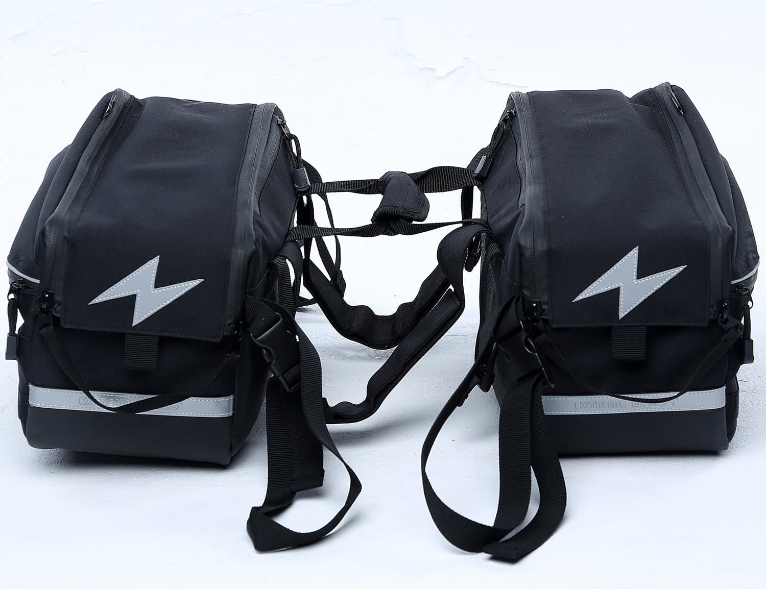 Extremeworld Motorcycle Saddle Bags #B9113(Black)