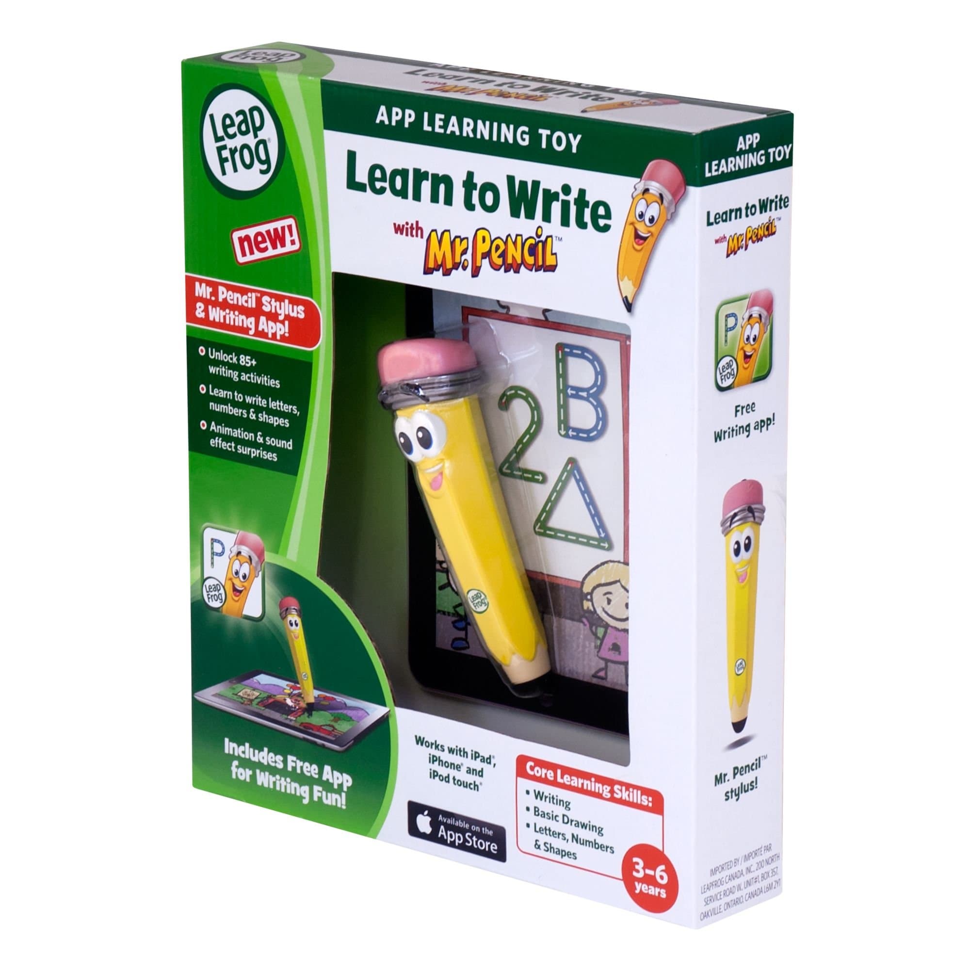 LeapFrog Learn to Write with Mr. Pencil Stylus & Writing App (works with iPhone 4/4s/5, iPod touch 4G & iPad)