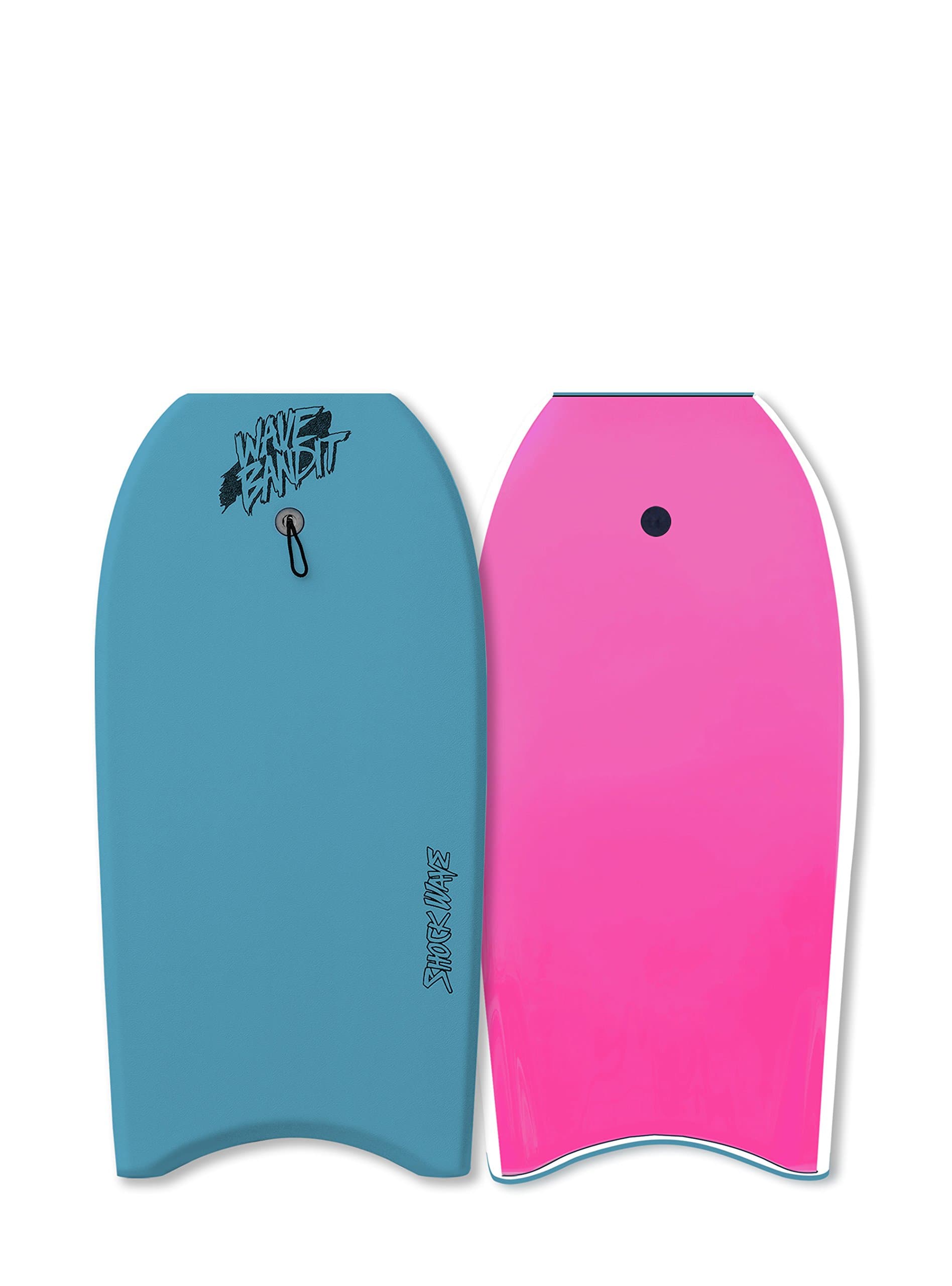 Wave Bandit Shockwave 42" Short Surf Board, Steel Blue