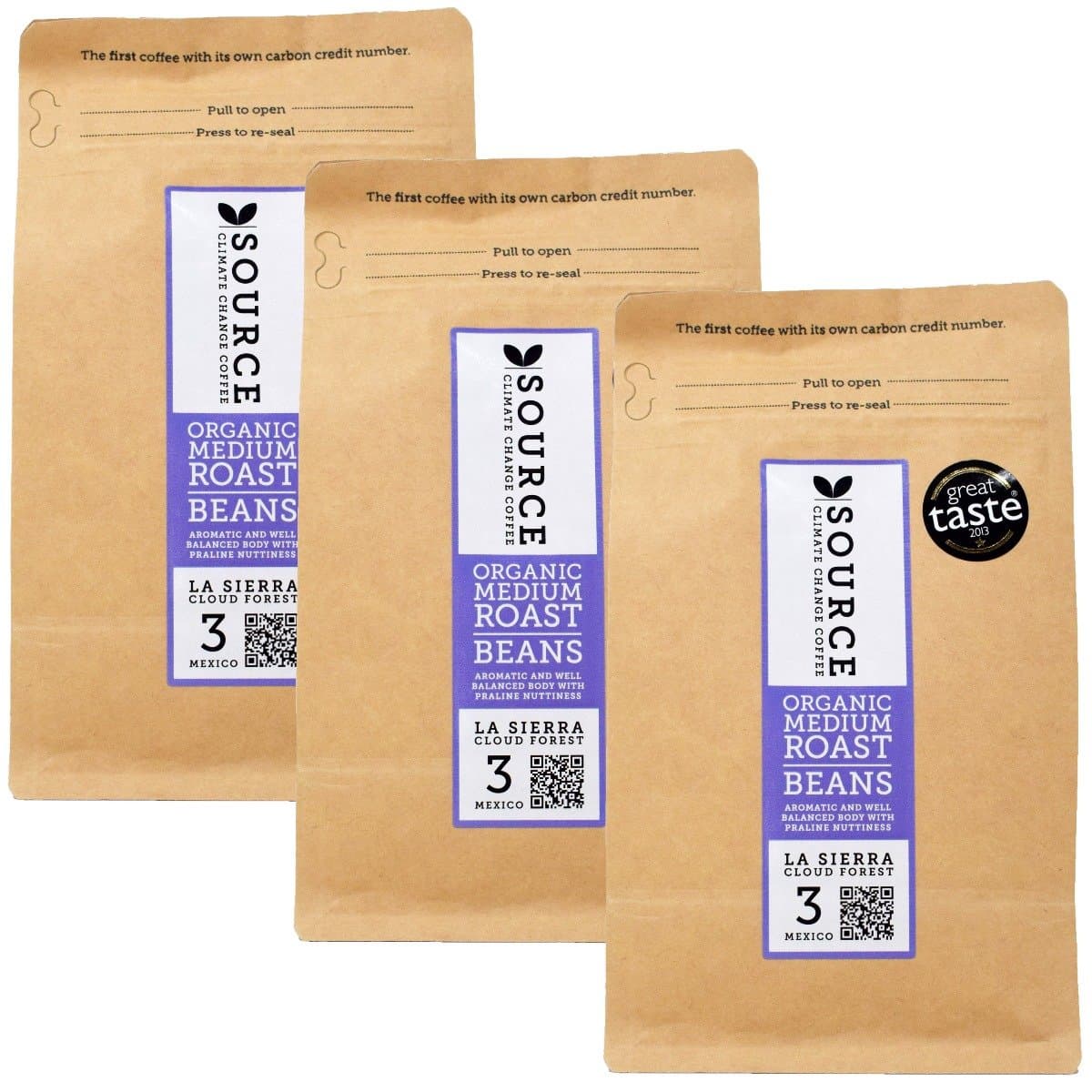 Discover Coffee Big Coffee Box - 3X 227g Whole Bean Source Climate Coffee Mexico La Sierra Cloud Forest Coffees