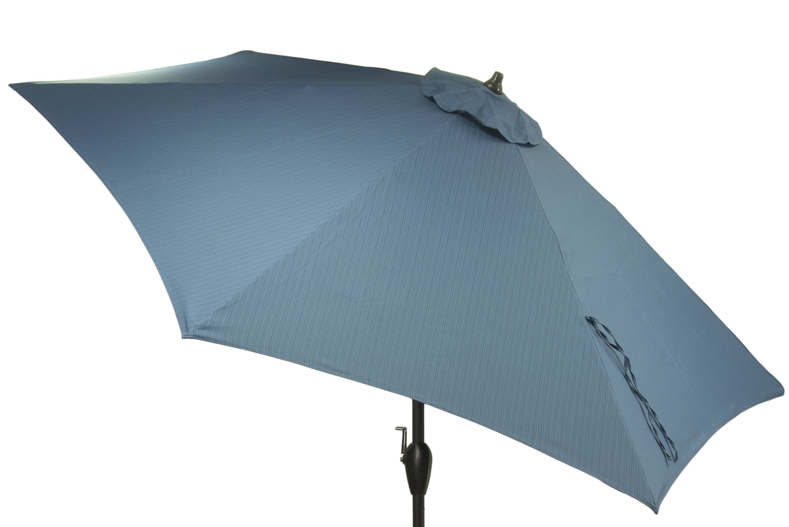 Replacement Umbrella Canopy for 9ft Umbrella with 6 Ribs (Canopy Only) - Umbrella Canopy Replacement Fits 9ft 6 Rib Umbrellas From Home Depot, Menards, Meijer, and Others (Atlantic Blue Dupione)