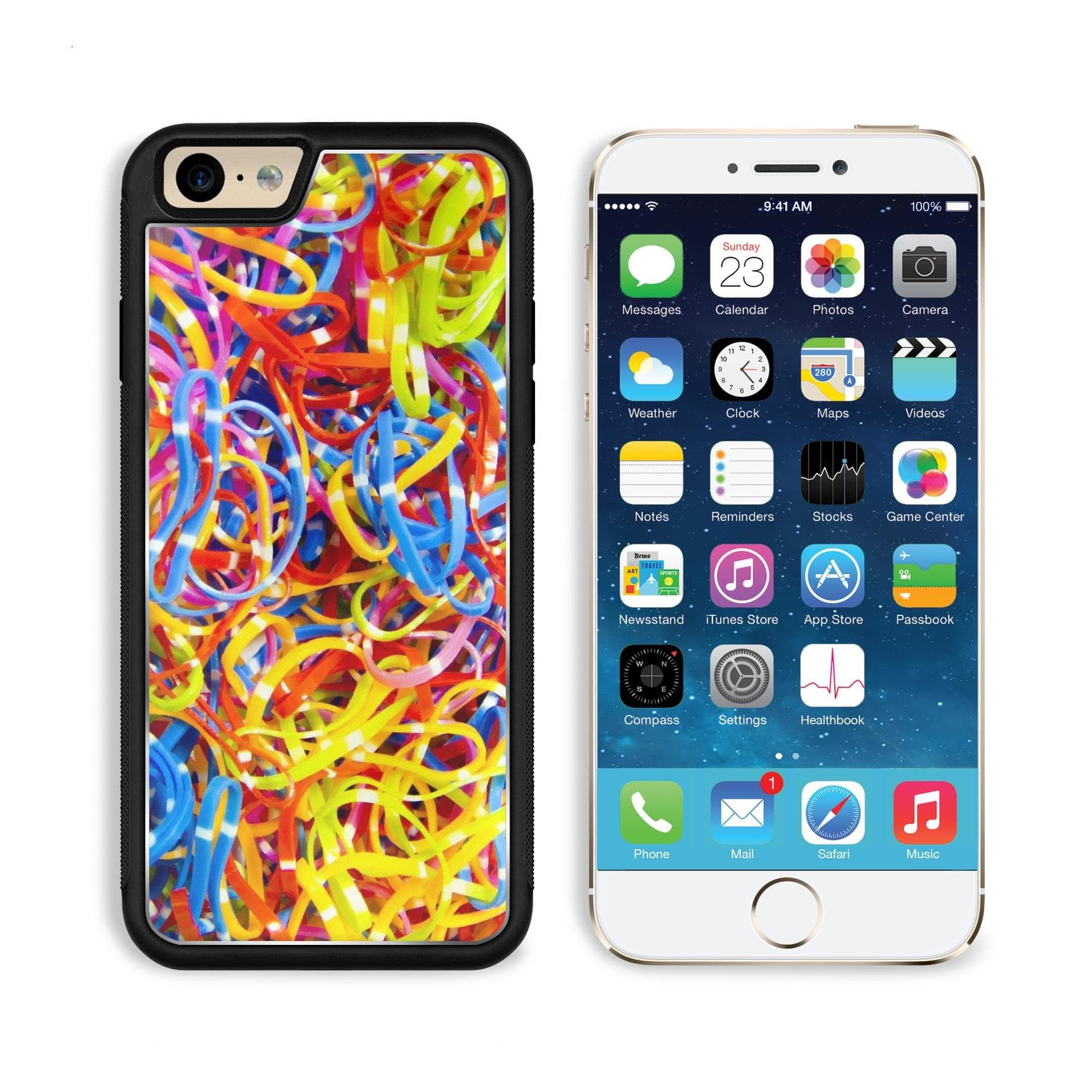 MSD Premium Apple iPhone 6 iPhone 6S Aluminum Backplate Bumper Snap Case IMAGE 21803447 Colourful rubber bands