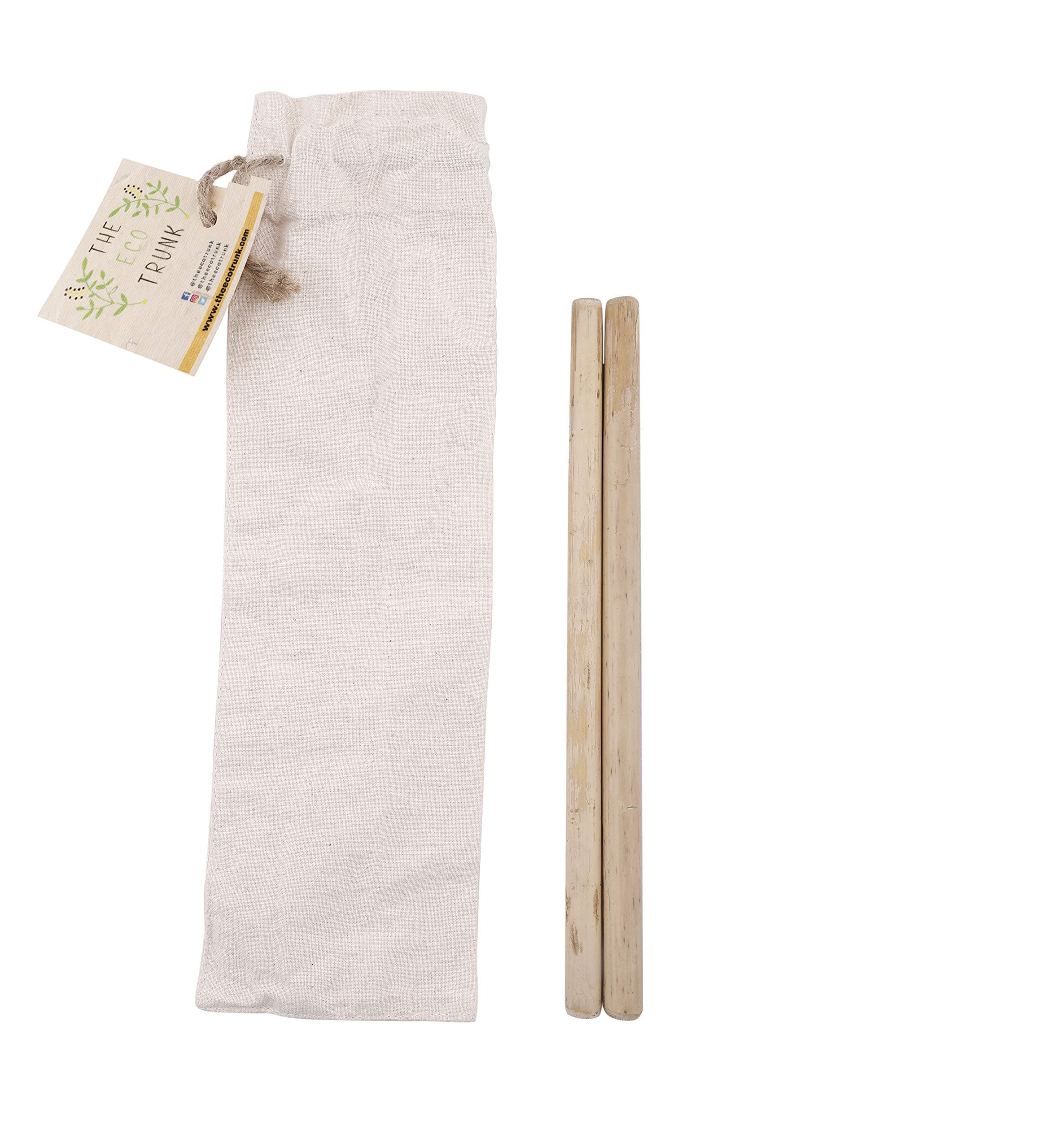 The Eco Trunk - Reusable, Eco-Friendly Bamboo Straws - Set of 2
