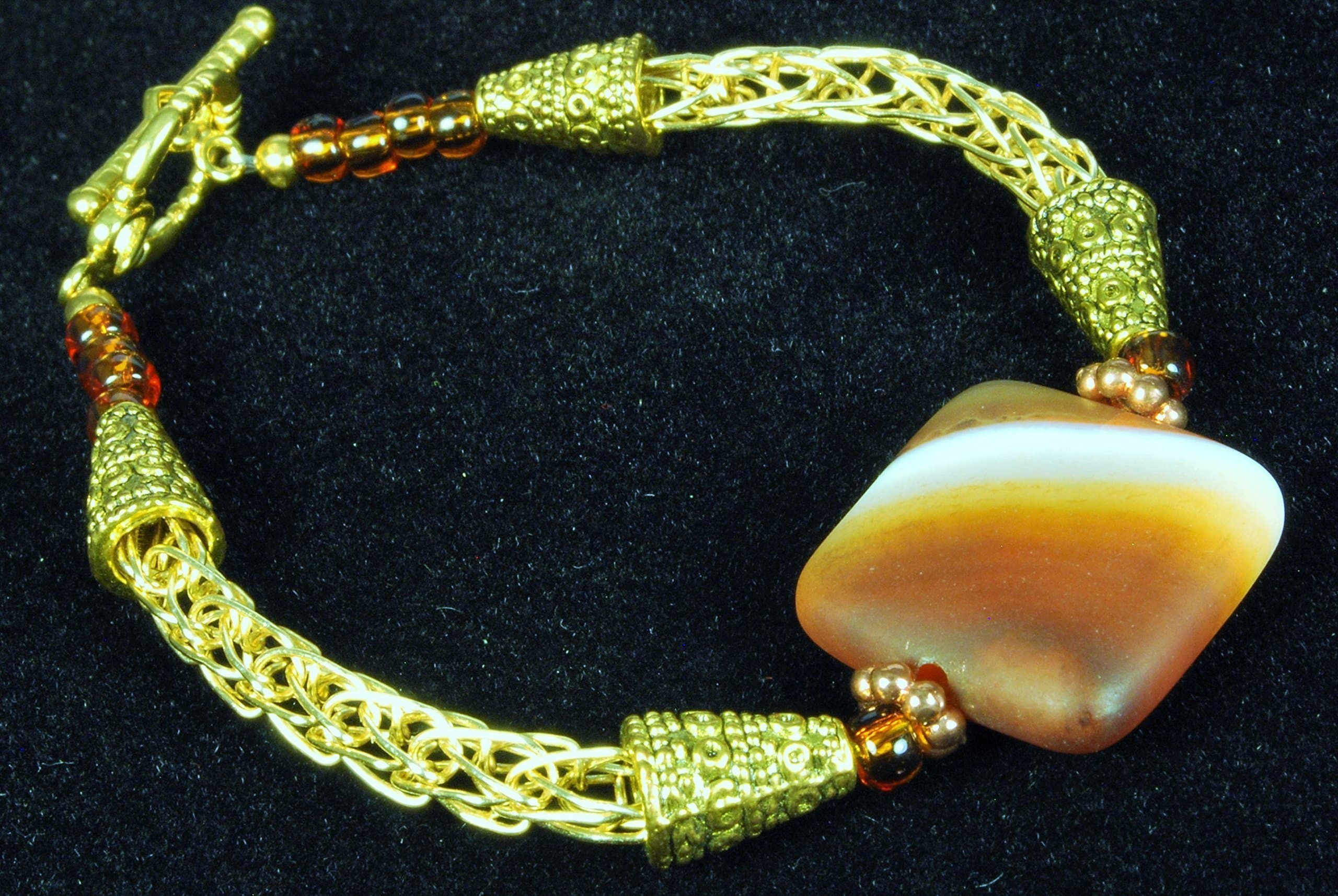 Beaded Viking Knit Bracelet