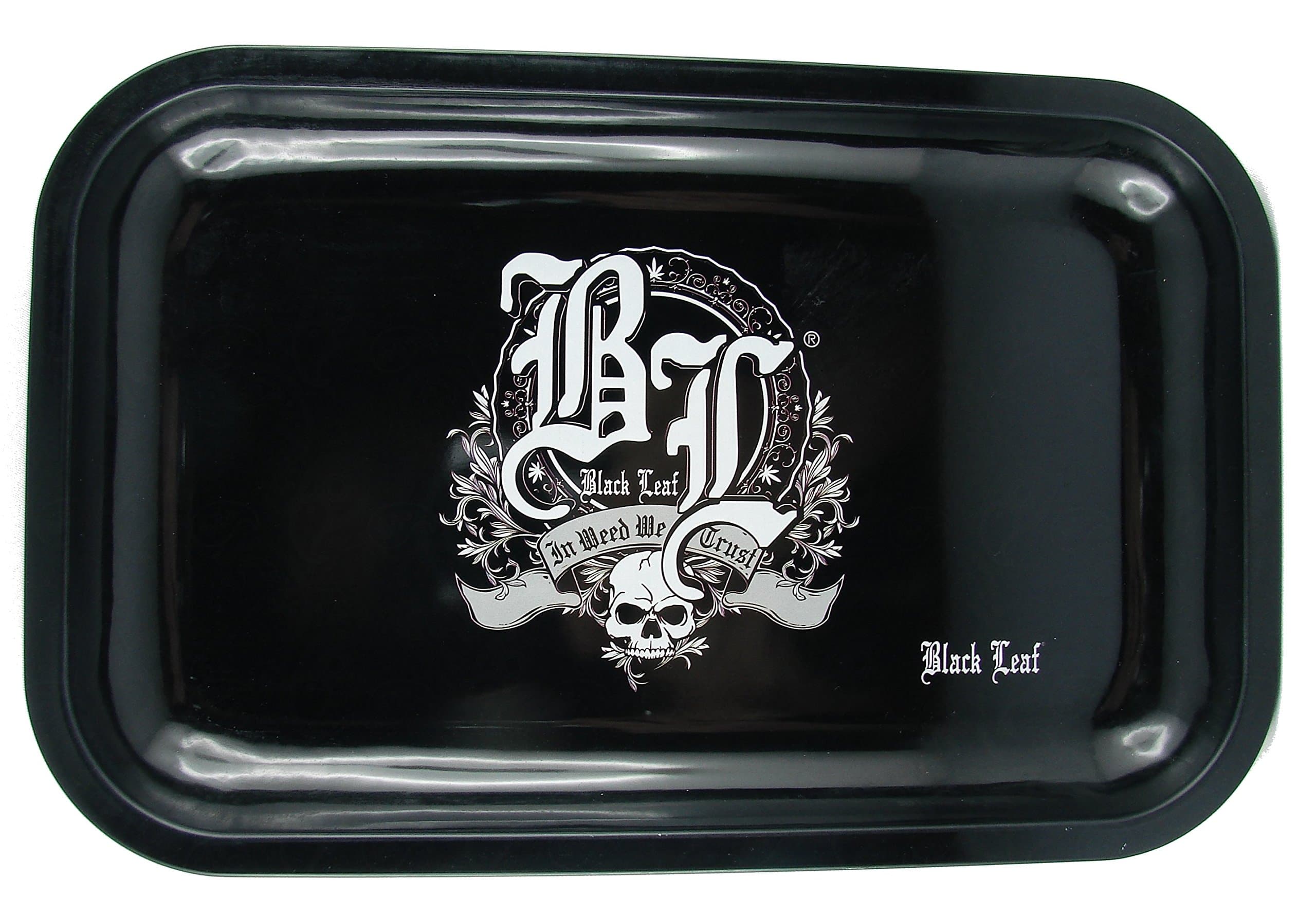 Black Leaf Rolling Tray Black Leaf - In Weed We Trust - 275x175x25mm, Bread Bowl, Mixing Bowl